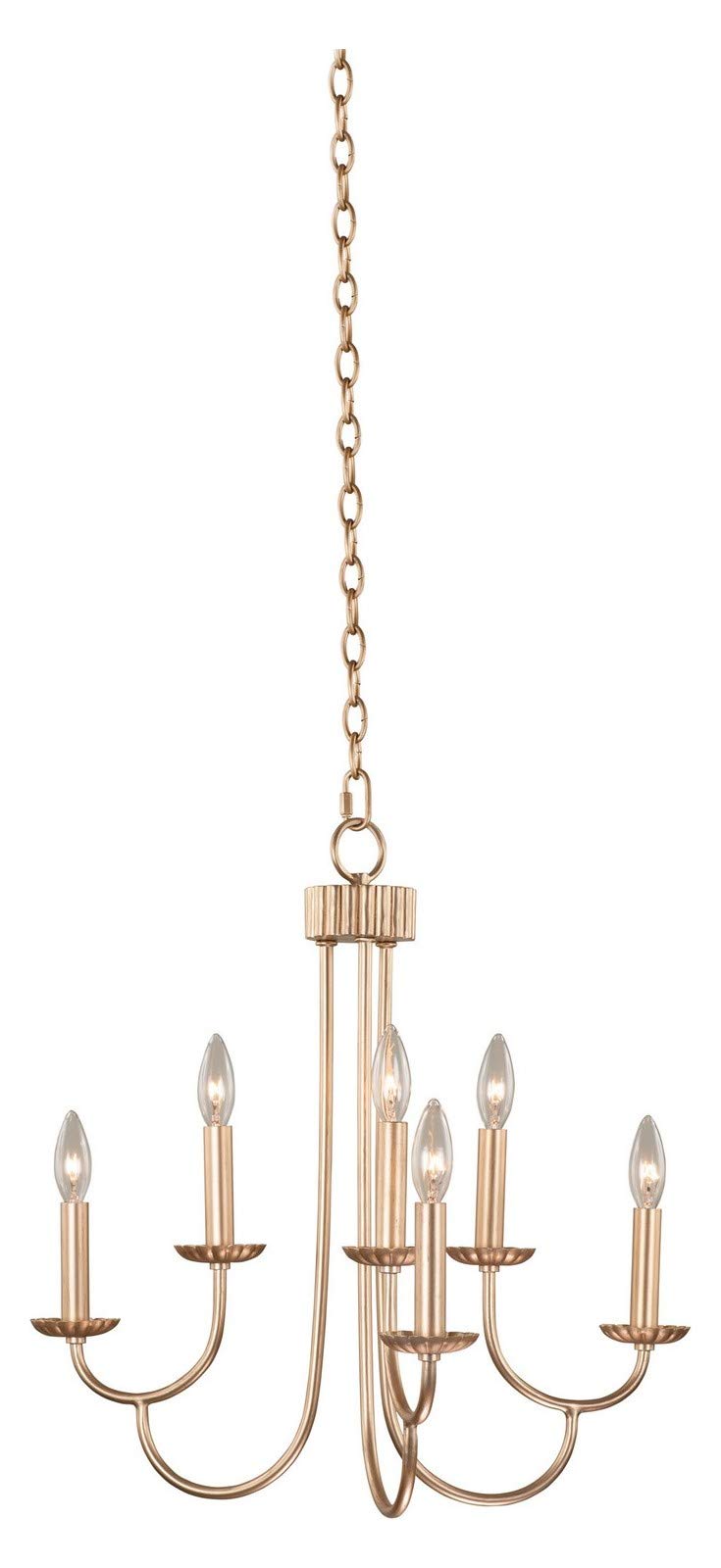 Modern Gold 2-Tier Chandelier with (3+3) Lights - Elegant Ceiling Fixture for Dining Room, Living Room & Bedroom Lighting