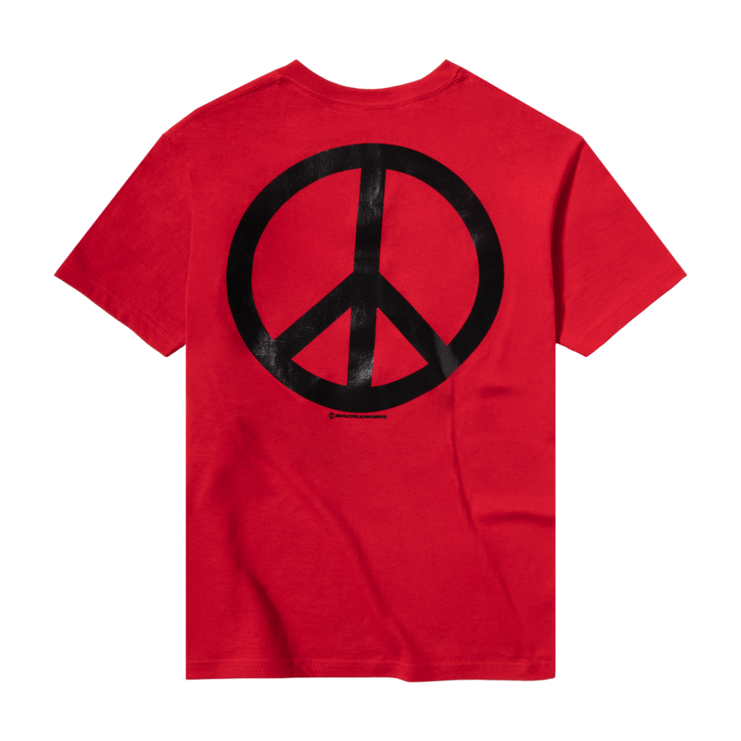 VIOLET Peace Short Sleeve T-Shirt [Red] - Comfortable Casual Wear for Summer Outfits & Street Style
