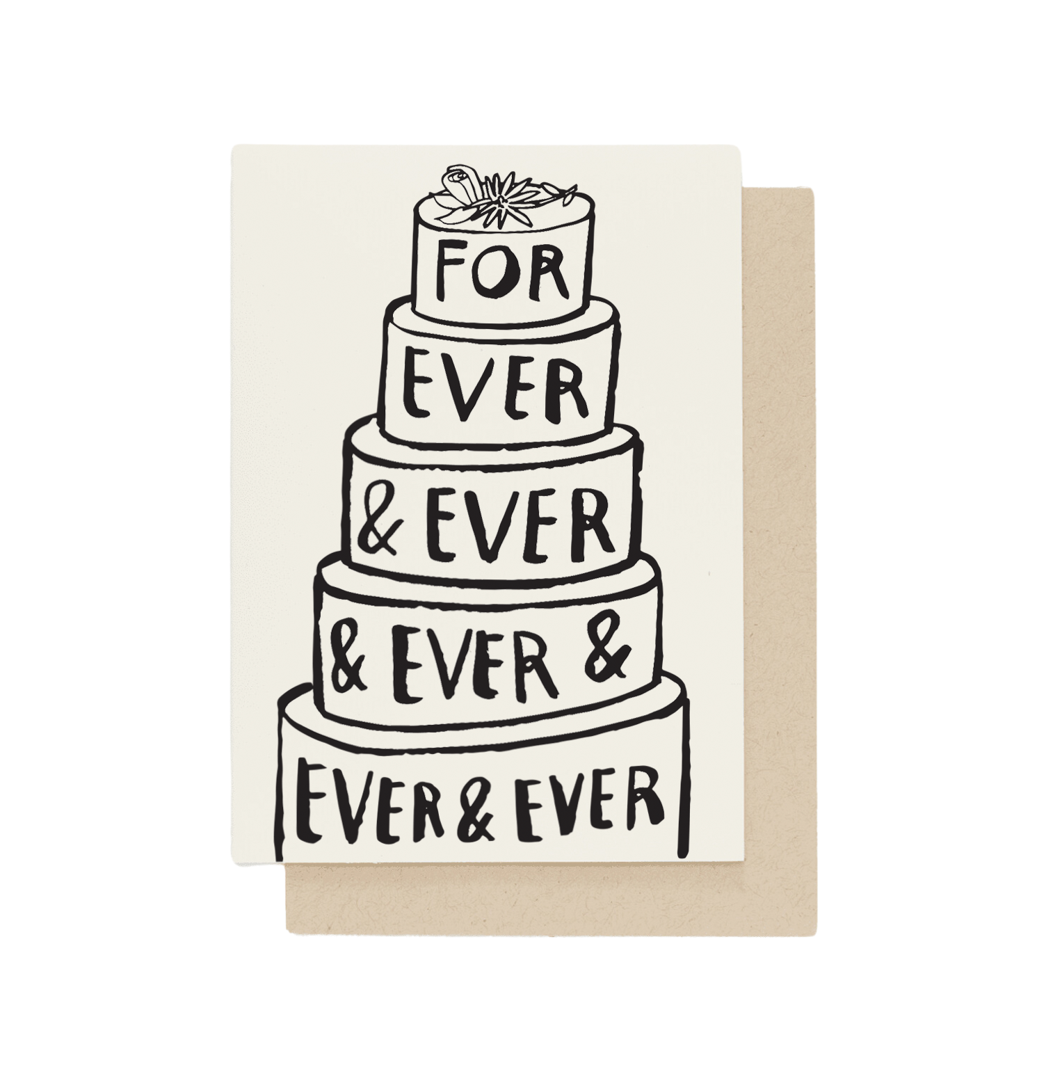 Forever and Ever Greeting Card - Elegant Wedding & Anniversary Card for Couples - Perfect for Romantic Occasions, Anniversaries, and Special Celebrations