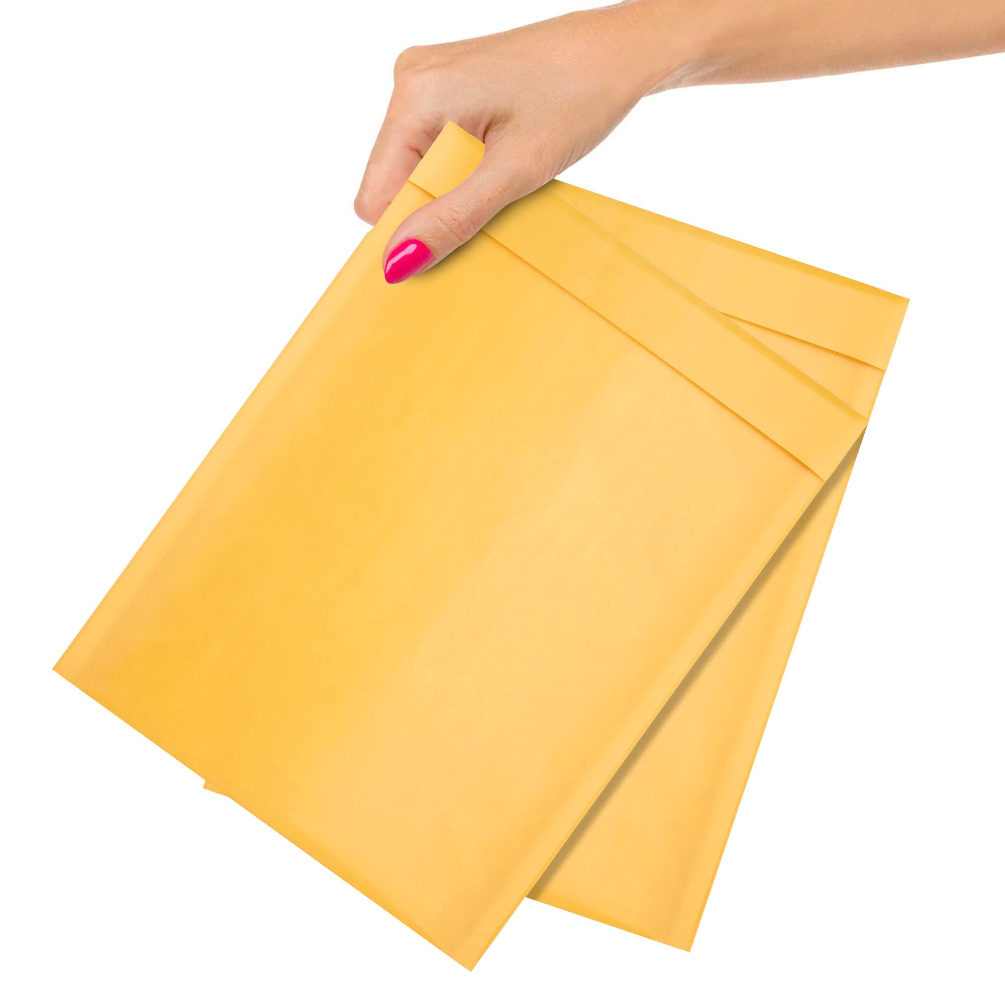 ABC 7.25x11 Inch Yellow Kraft Bubble Mailers (Pack of 440) - Self-Sealing Waterproof Padded Shipping Envelopes with 56 GSM Cushion & Self-Adhesive Tape - Perfect for Ecommerce, Amazon FBA & Small Business Shipping