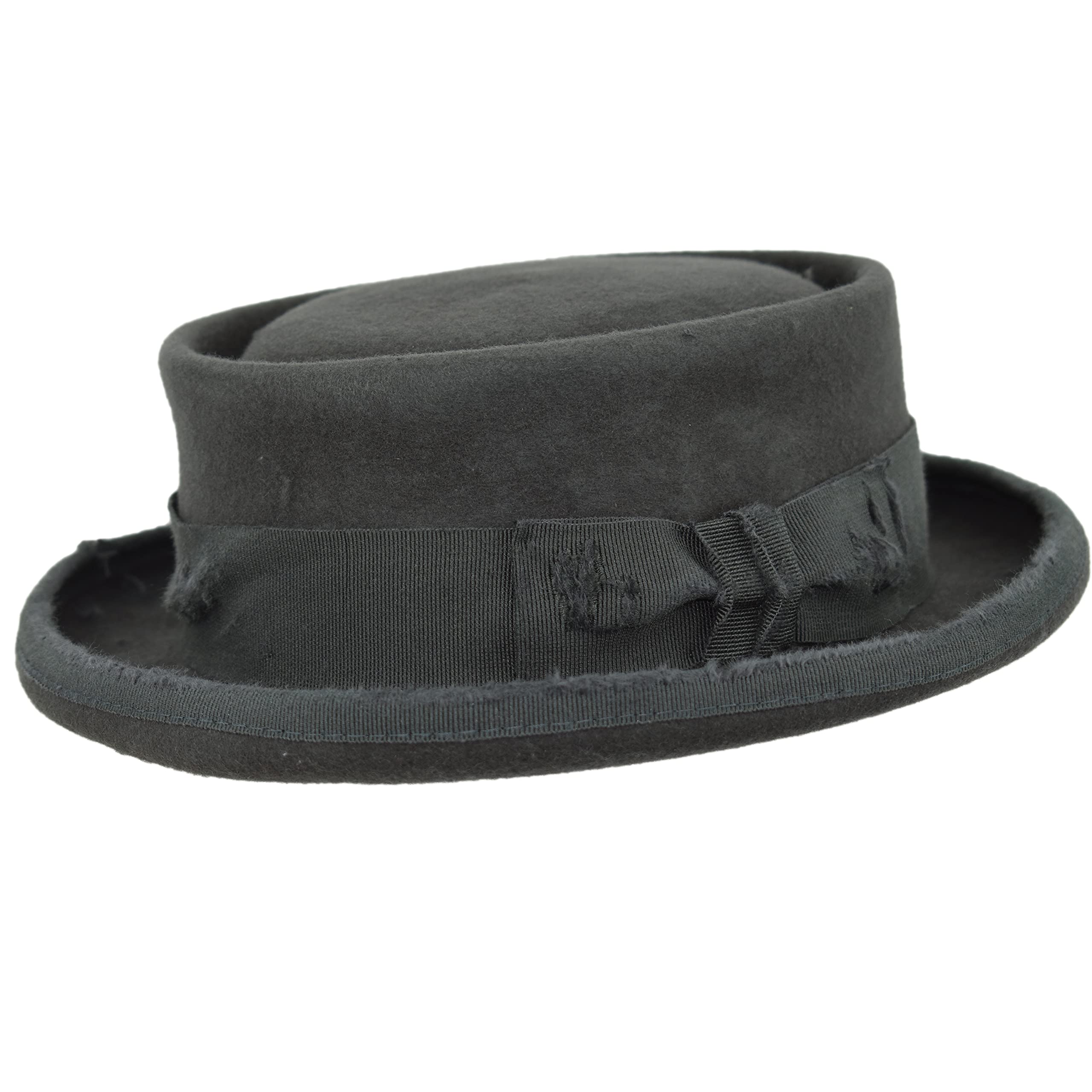 Men's Pork Pie Stone Hat - Classic Wool Fedora for Casual & Formal Wear - Perfect for Outdoor Events, Weddings & Vintage Style