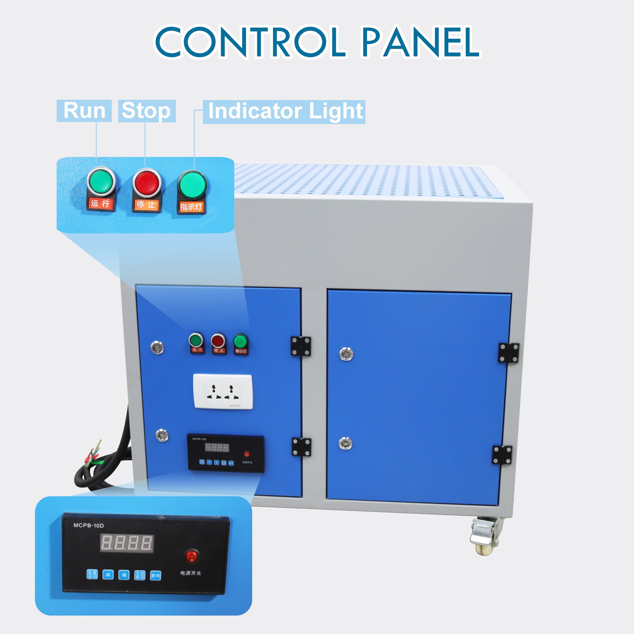 TECHTONGDA 0.8M Flat Workbench with Dust Collection System - 220V 2.2KW Metal Dust Collector & Welding Smoke Purifier for Polishing, Grinding, and Welding | Ideal for Metal Workshops, DIY Projects, and Industrial Workstations