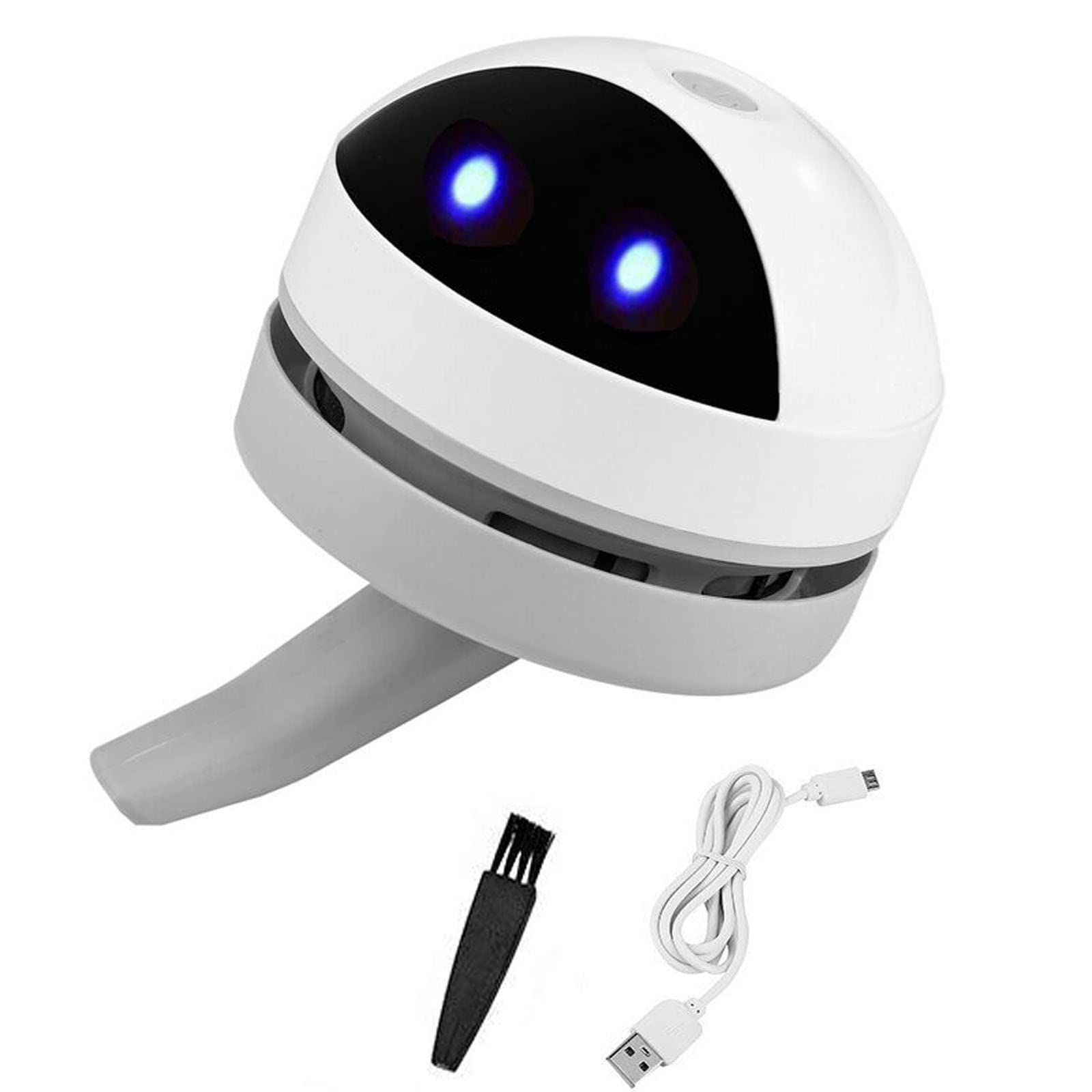 WYLURA Mini USB Desktop Vacuum Cleaner - Portable Dust Cleaner with Detachable Nozzle & Brush for Keyboard, Piano, Car, Office - Compact & Powerful for Crumbs, Pet Hair, and Small Debris Cleaning