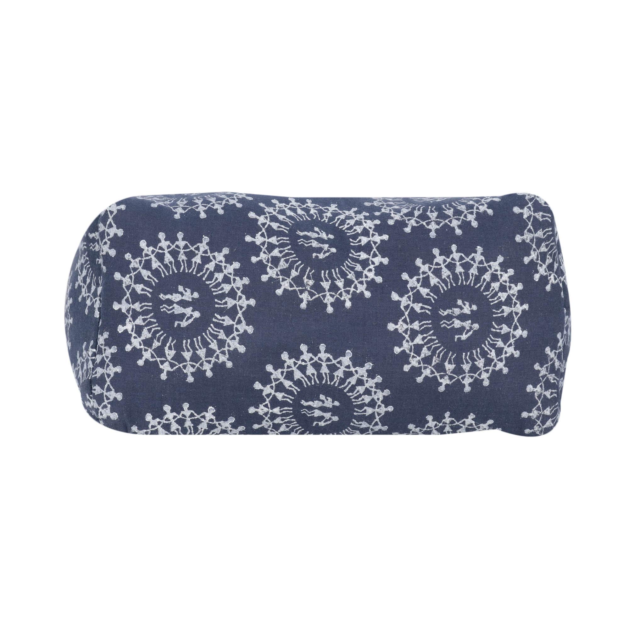 Handmade Cotton Block Printed Blue Multipurpose Pouch - Travel Organizer, Cosmetic Bag & Toiletry Case for Women | Perfect for Makeup Storage, Travel Essentials & Gift Giving