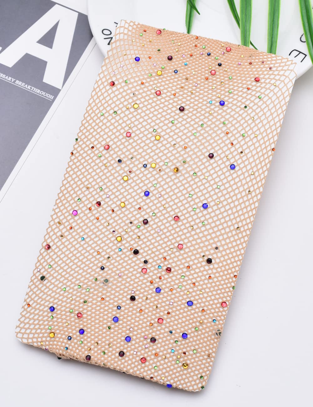 Sparkly Rhinestone Fishnet Stockings - High Waist Sexy Tights for Women | Rave, Halloween & Festival Party Outfits | Perfect for Cosplay, Nightclub & Costume Parties