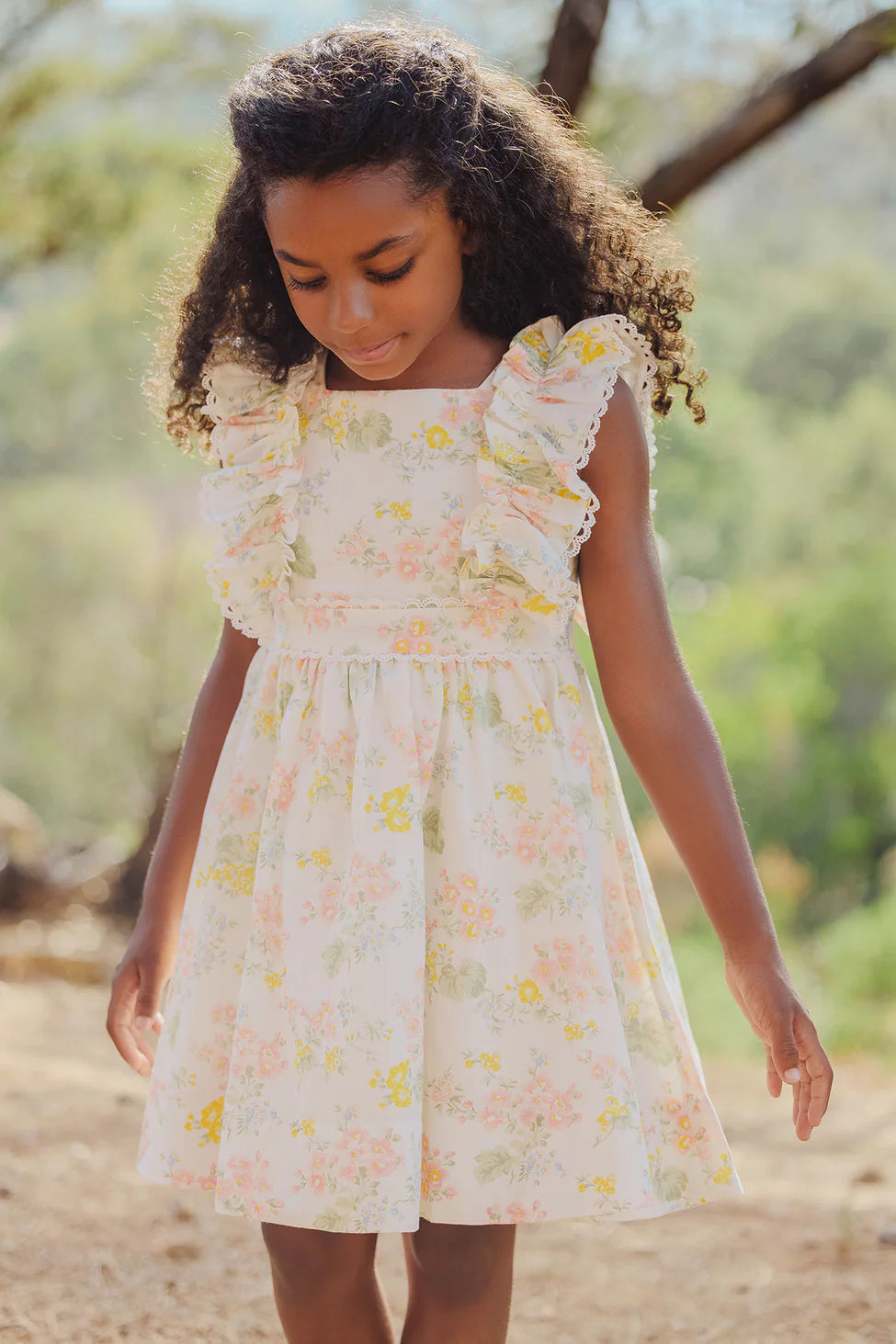 Floral Linen Dress for Women - Breathable Summer Maxi Dress by Tartine Et Chocolat | Perfect for Beach Vacations, Garden Parties & Casual Outings