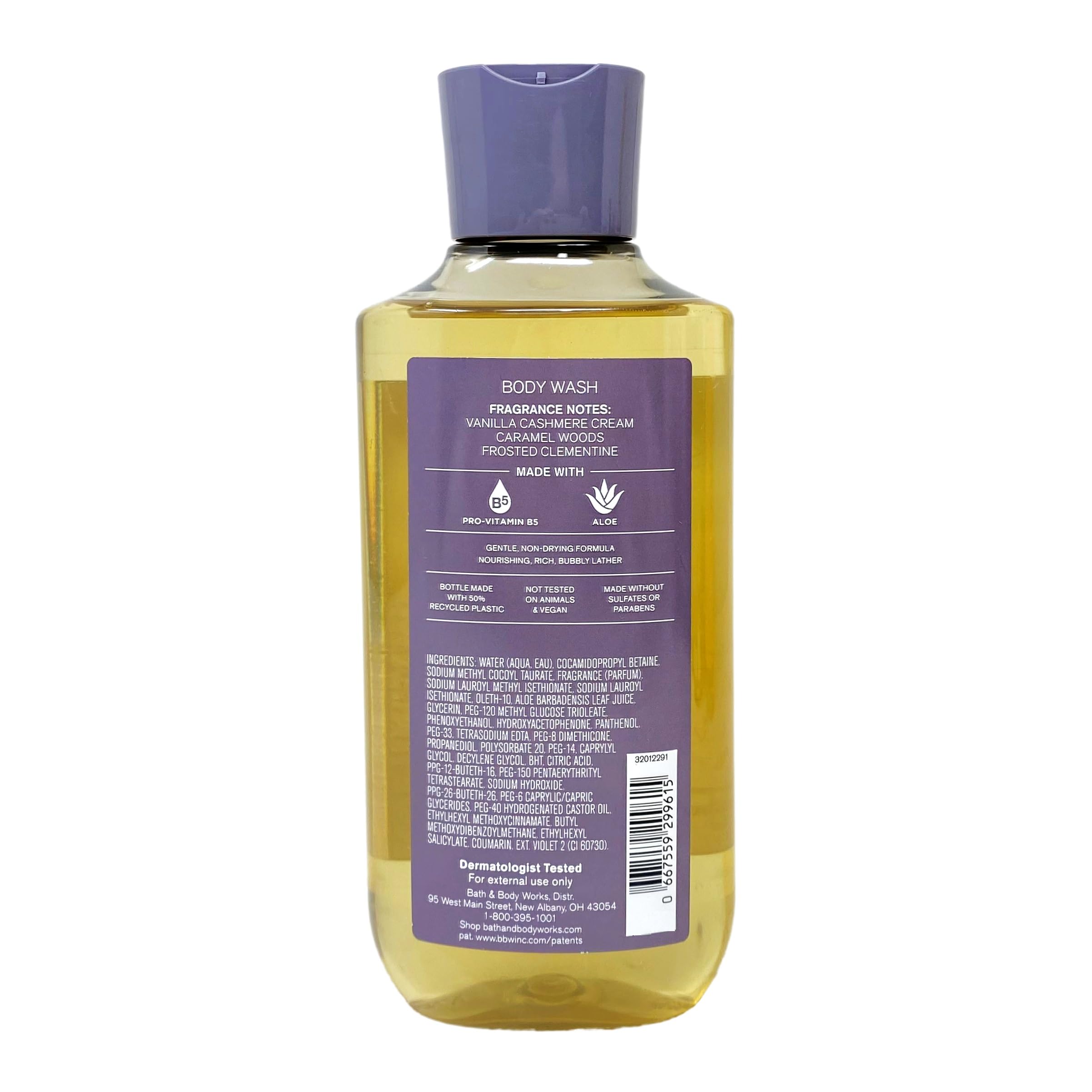 Bath & Body Works Snowflakes & Cashmere Body Cream & Body Wash Gift Set with Himalayan Salt Soap Bar - Moisturizing Winter Skincare Bundle for Dry Skin, Perfect for Holiday Gifting & Self-Care Routine
