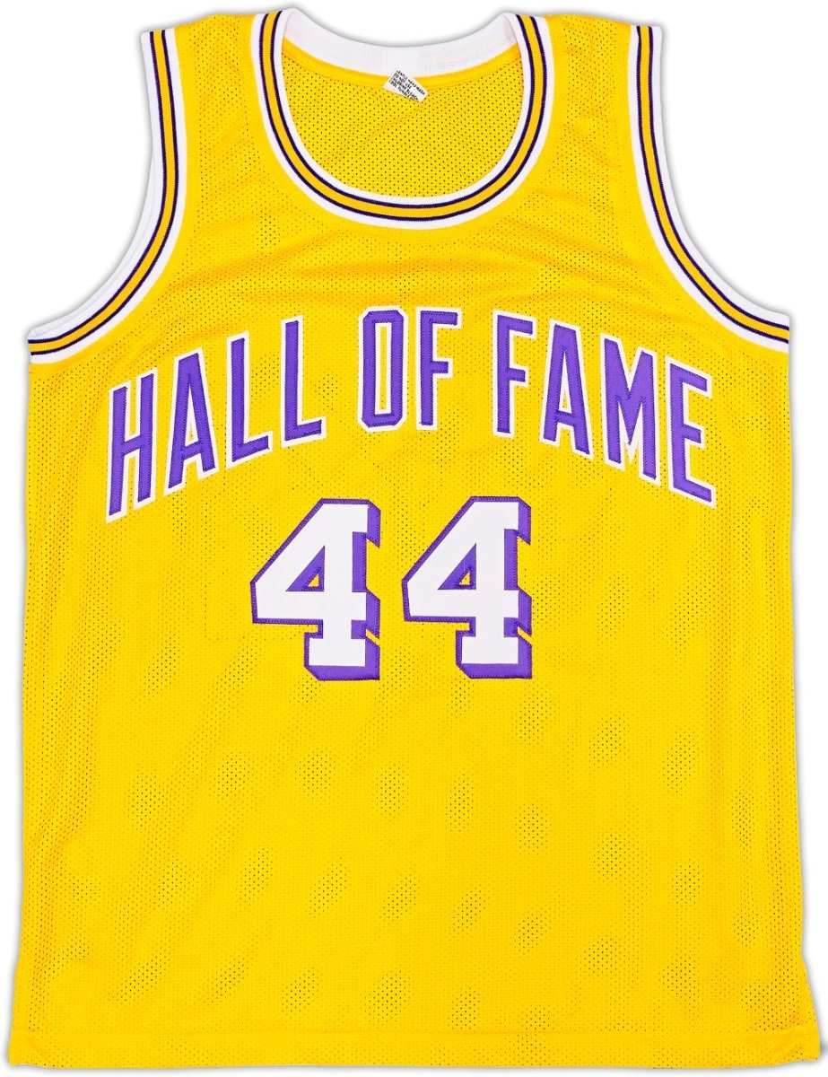 Jerry West Los Angeles Lakers Signed Yellow Basketball Jersey - Authentic NBA Memorabilia for Collectors & Fans - Perfect for Display, Gifting, and Sports Memorabilia Collections