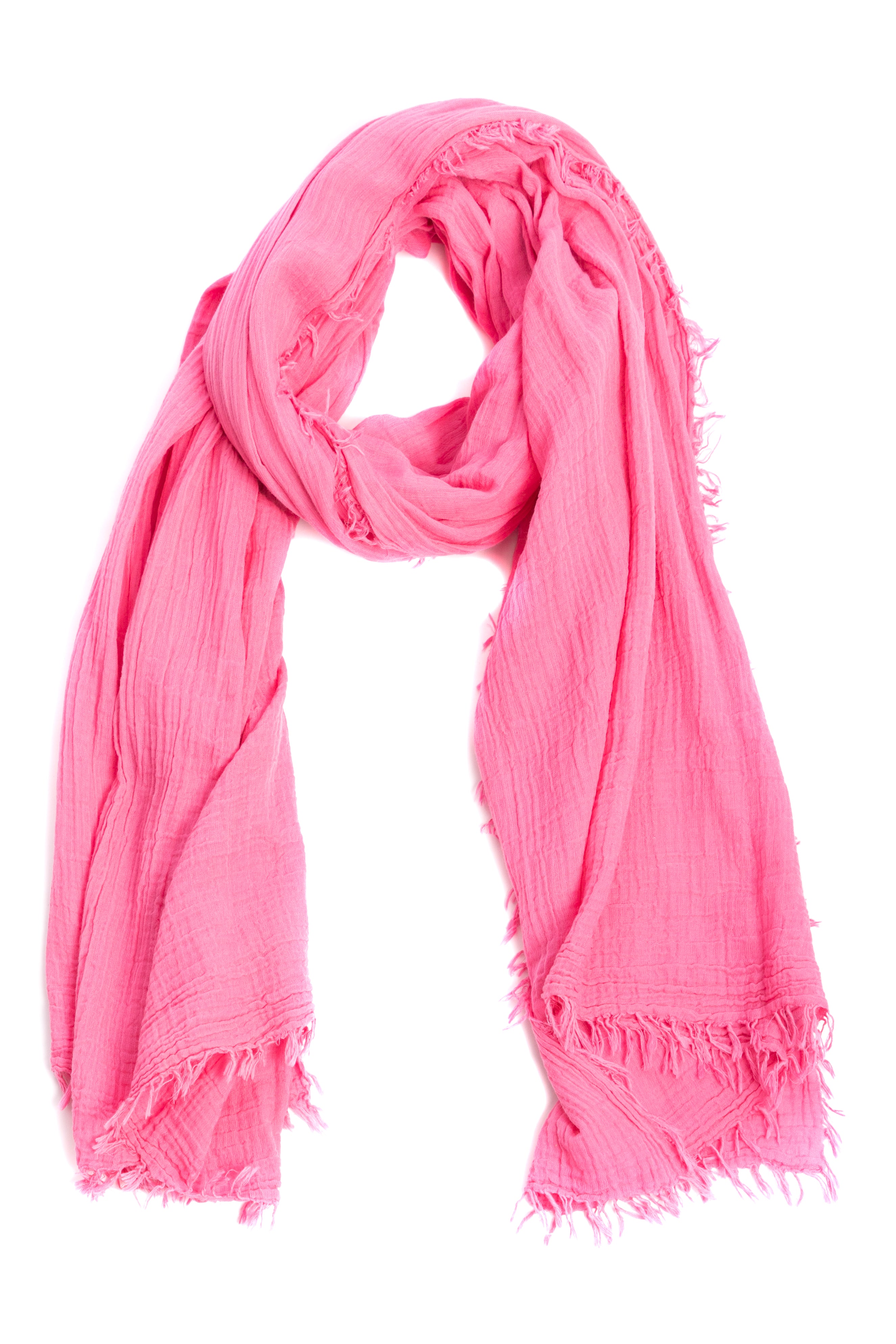 Premium Solid Cotton Fringed Scarf - Soft & Lightweight Winter Shawl for Women - Perfect for Cold Weather, Office Wear & Outdoor Activities