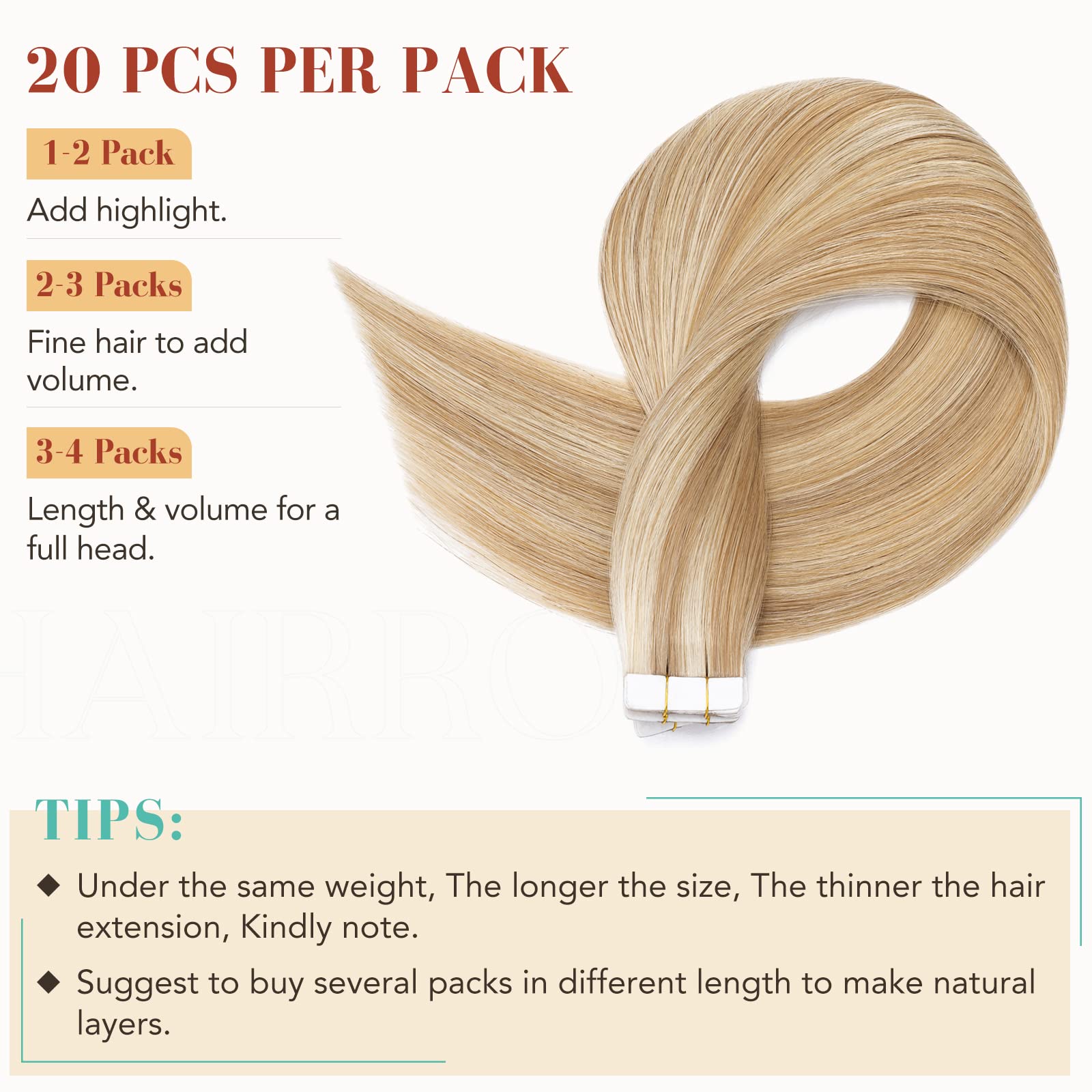 Premium Tape In Human Hair Extensions 18 Inch 50g 20pcs - Seamless Double Sided Skin Weft for Women (Golden Brown & Bleach Blonde) | Natural Look, Easy Application | Perfect for Daily Wear, Parties & Special Occasions
