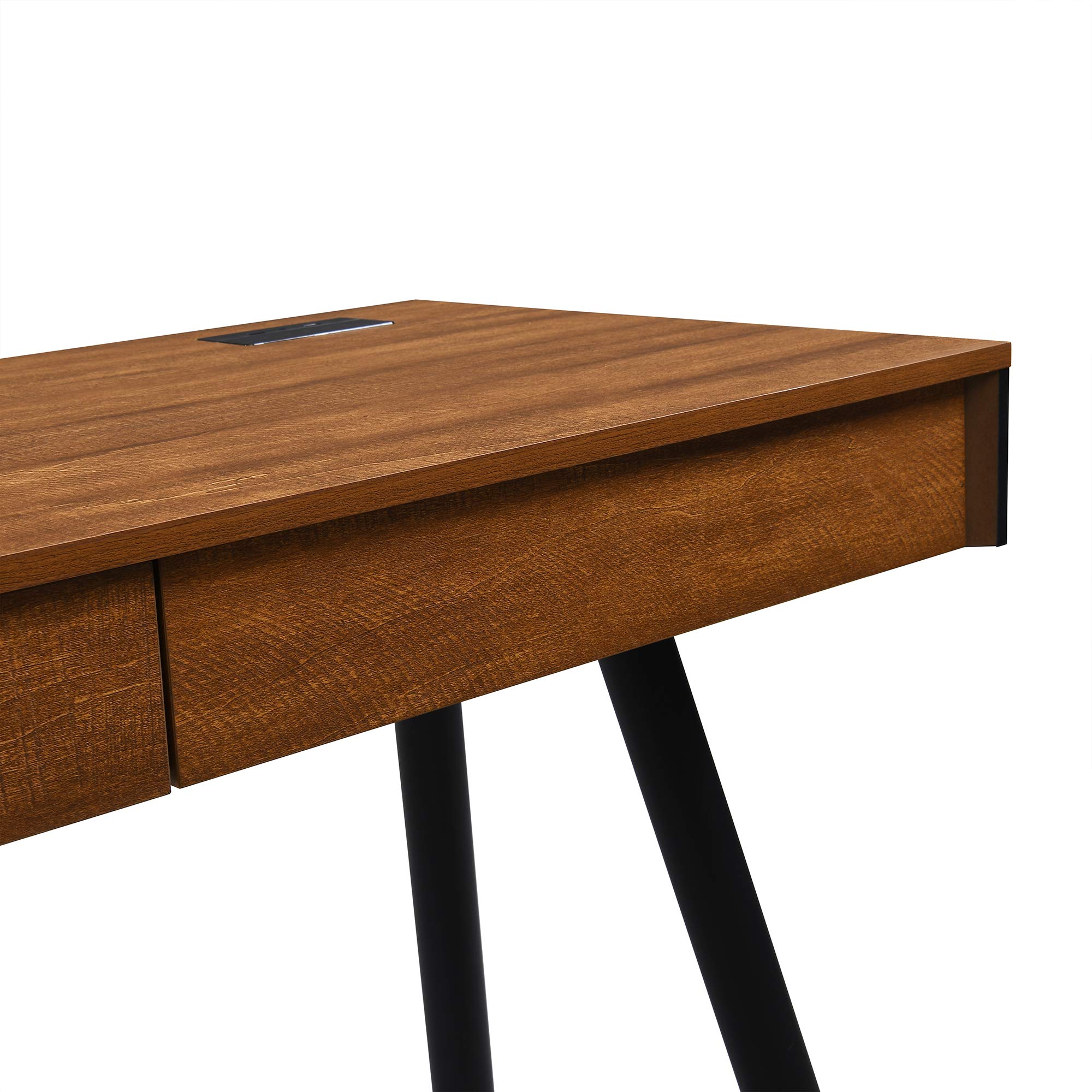 Cherry Tree Furniture ZERMATT Smart Desk with Built-in Bluetooth/USB Speaker & Charger - Adjustable Height Standing Desk for Home Office, Gaming & Study - Perfect for Remote Work & Online Classes