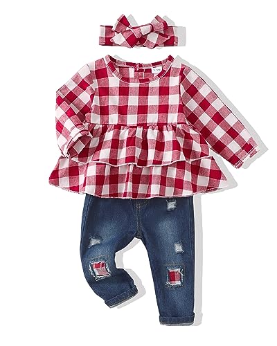 Red Plaid Denim