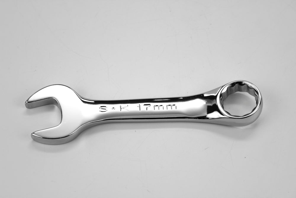 17mm 12-Point Metric Short Combination Chrome Wrench - Perfect for Automotive Repairs, Machinery Maintenance & DIY Projects