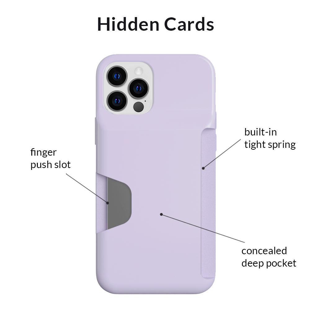 Light Purple iPhone Wallet Case - Slim Protective Phone Cover with Card Holder for iPhone 13/14/15 - Perfect for Everyday Use, Travel & Shopping