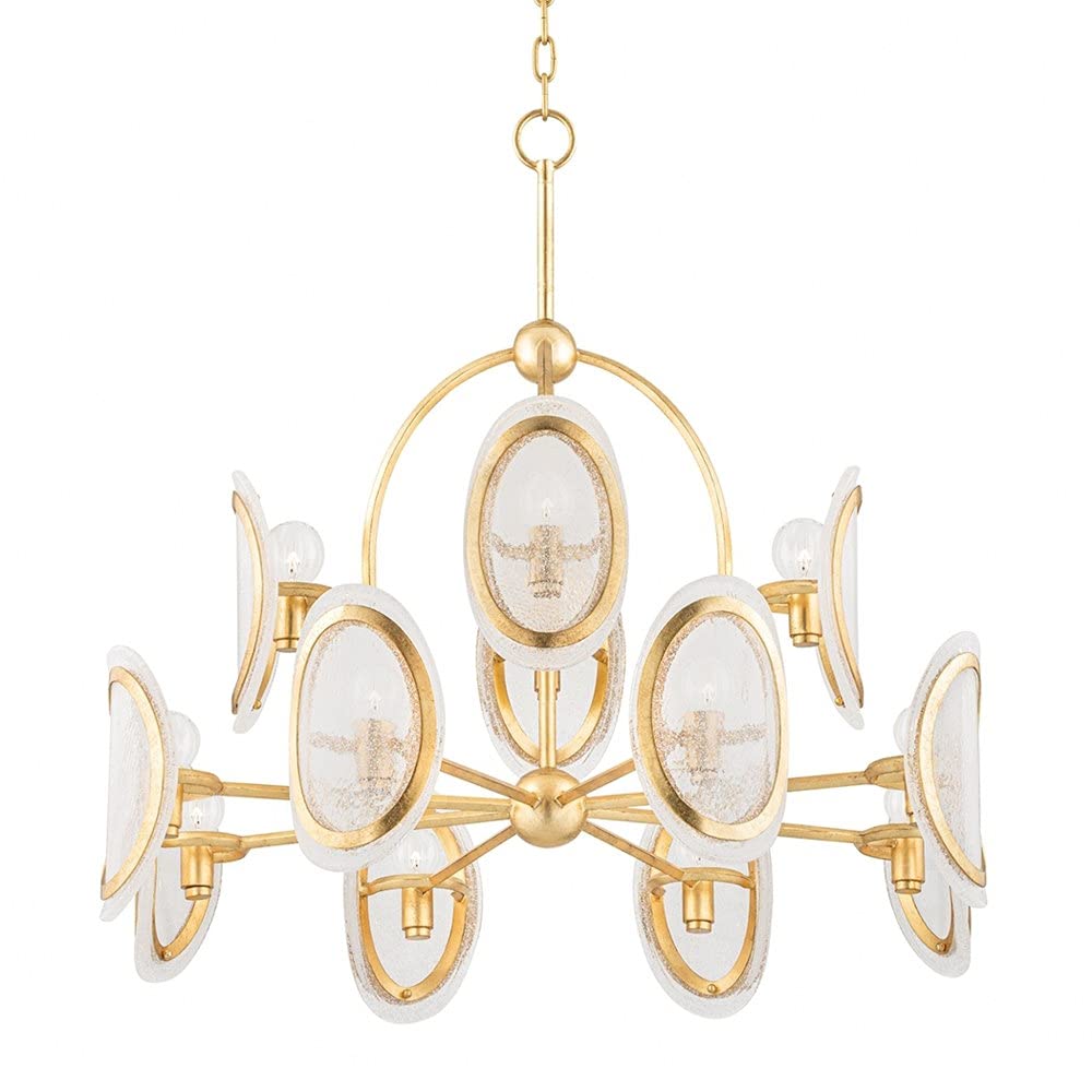 Hudson Valley Lighting Danes 12-Light Traditional Chandelier - Elegant Ceiling Fixture for Dining Room, Foyer & Living Room Decor