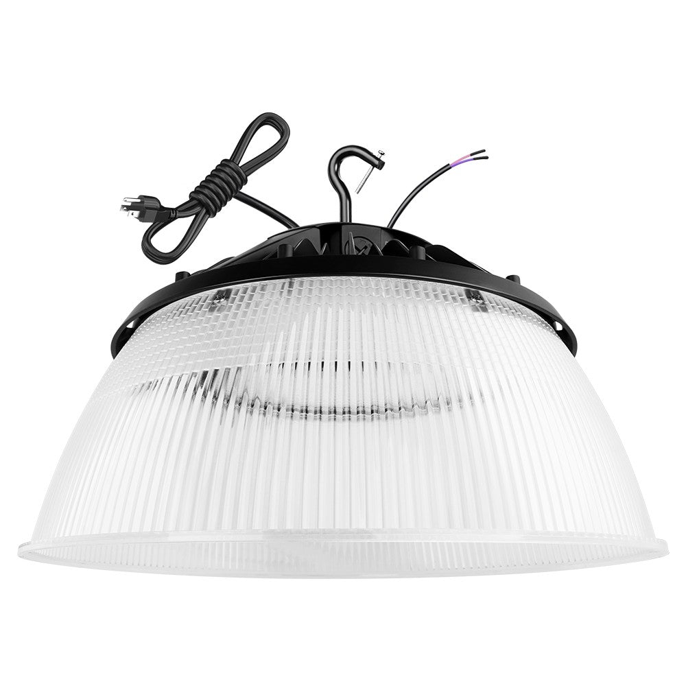 MAX UFO LED High Bay Light 240W/200W/180W Selectable, 40K/50K Color Temperature, 36200 Lumens, 120-277V, 1000W Equivalent - Perfect for Warehouses, Factories, and Commercial Lighting
