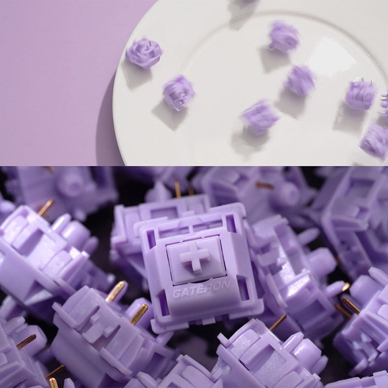 Wuque Studio POM+ Linear Switches - Thocky Sound Mechanical Keyboard Switches for Custom Gaming & Typing Keyboards (60% 65% 75% 100% Layout Compatible) - Perfect for Esports, Office Work & Mechanical Keyboard Enthusiasts