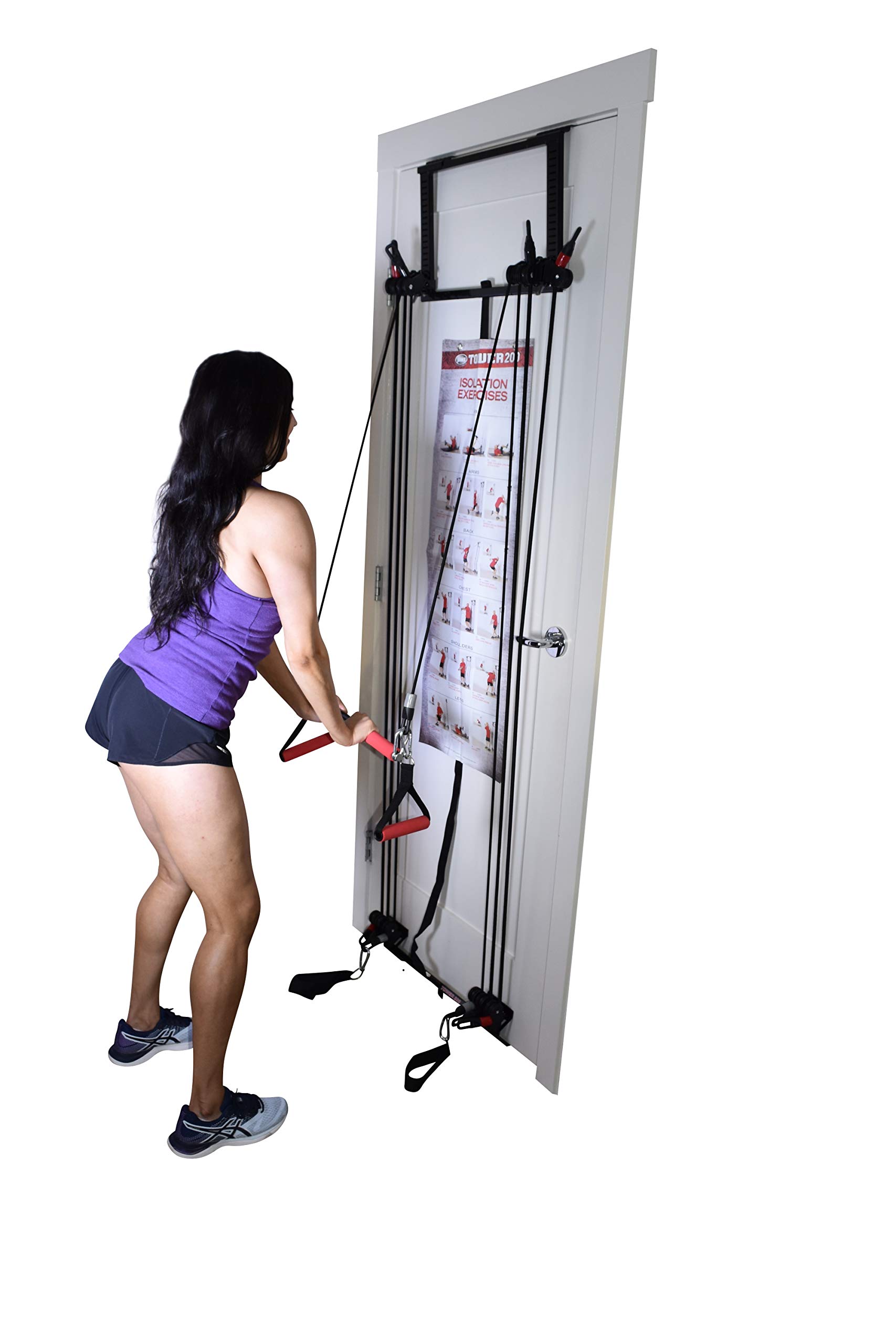 Complete Home Gym Resistance Bands Set with 2 Handles, 2 Ankle Straps & Straight Bar - Full Body Workout Equipment for Strength Training, Yoga & Fitness - Perfect for Door Gym Exercises & Home Workouts
