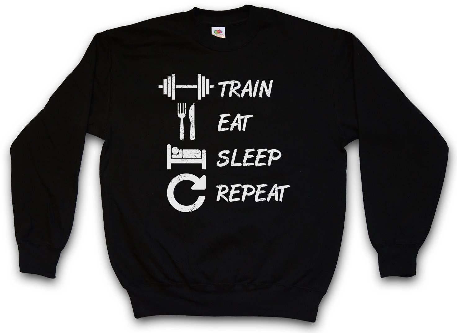 Urban Backwoods Train Eat Sleep Repeat Sweatshirt - Cozy Pullover Hoodie for Men & Women - Perfect for Casual Wear, Gym, Travel & Outdoor Activities