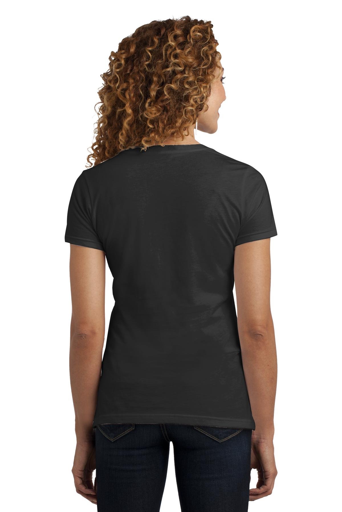 District Made Women's Perfect Blend V-Neck T-Shirt - Soft Cotton Casual Tee for Everyday Wear, Large, Black | Perfect for Work, Weekend Outings & Layering