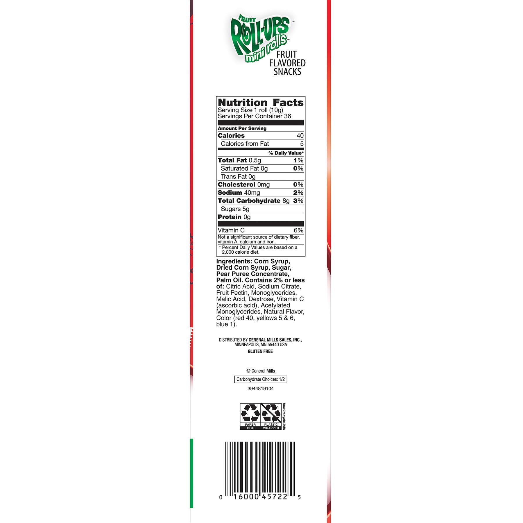 Betty Crocker Fruit Roll-ups Mini Rolls Wildberry Punch - 36 Count (Pack of 2) | 0.37 Oz Fruit Flavored Snacks for Kids Lunch Box & On-the-Go Healthy Treats