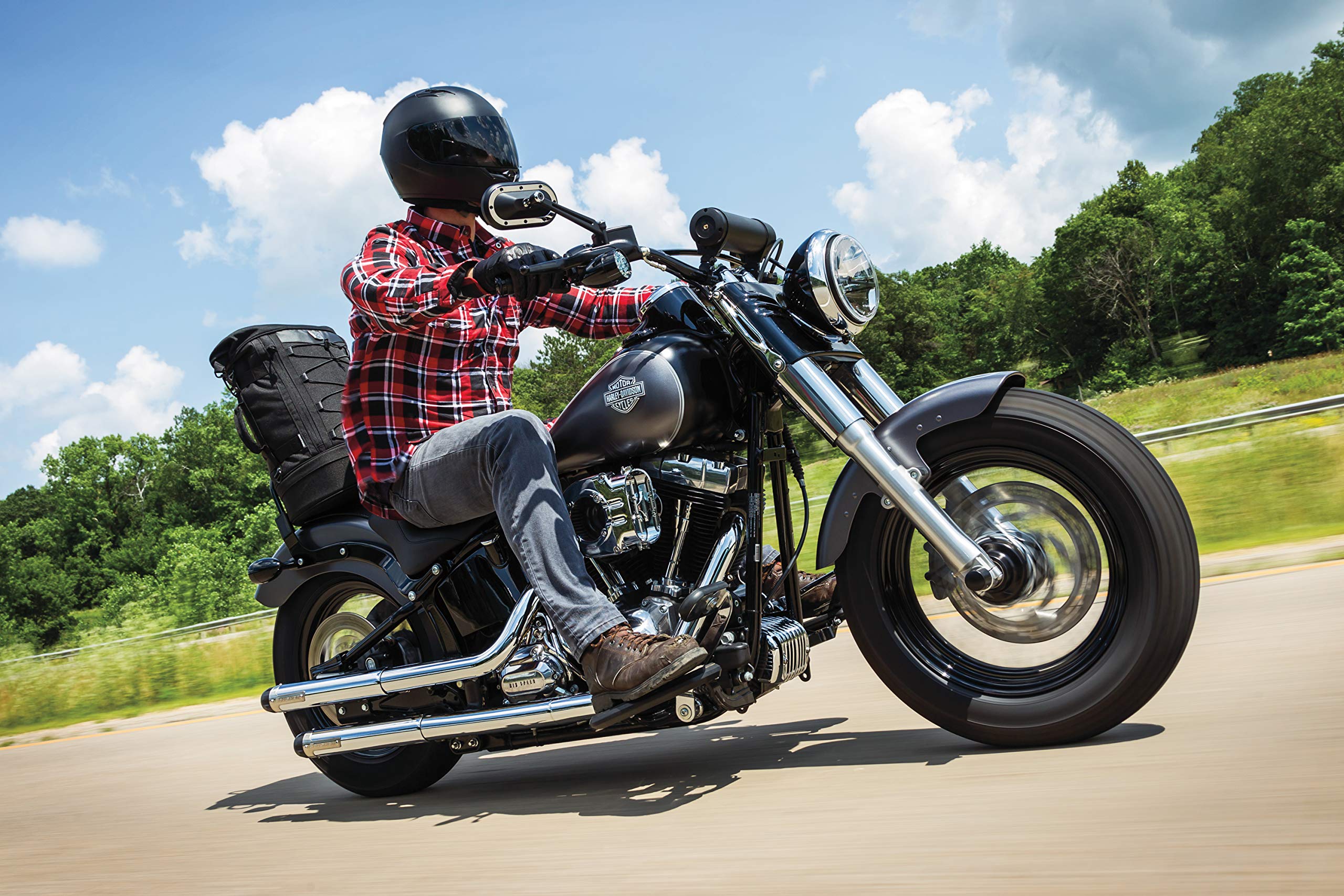 Kuryakyn 5282 Momentum Freeloader Expandable Motorcycle Travel Luggage - Weatherproof Duffle Bag with Sissy Bar Straps for Harley, Cruiser & Touring Bikes (Black) - Perfect for Road Trips, Camping & Long-Distance Riding