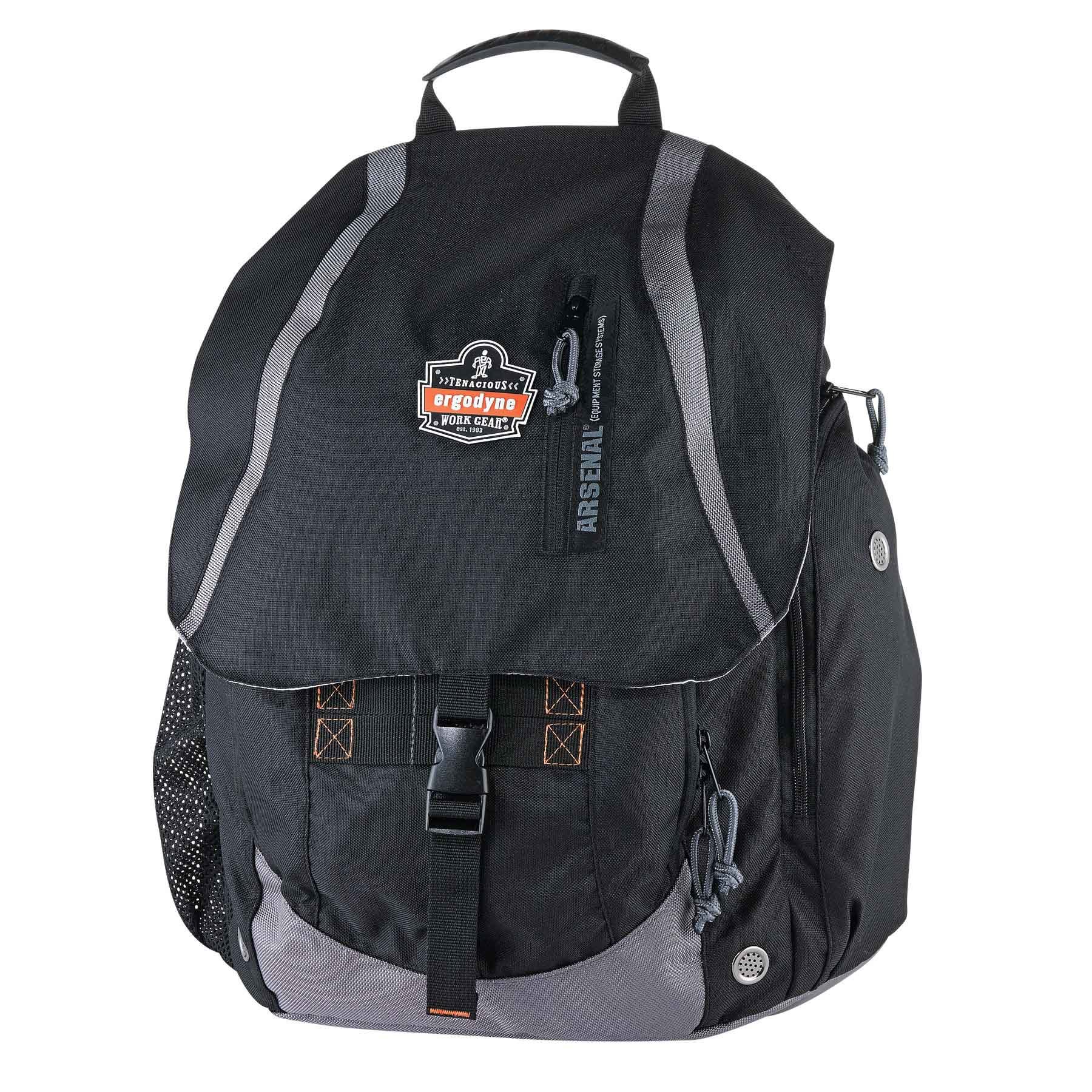 Ergodyne GB5143 Durable Laptop Backpack for Work & Travel - Water-Resistant Black Computer Bag - Perfect for Office, Commuting & Business Trips
