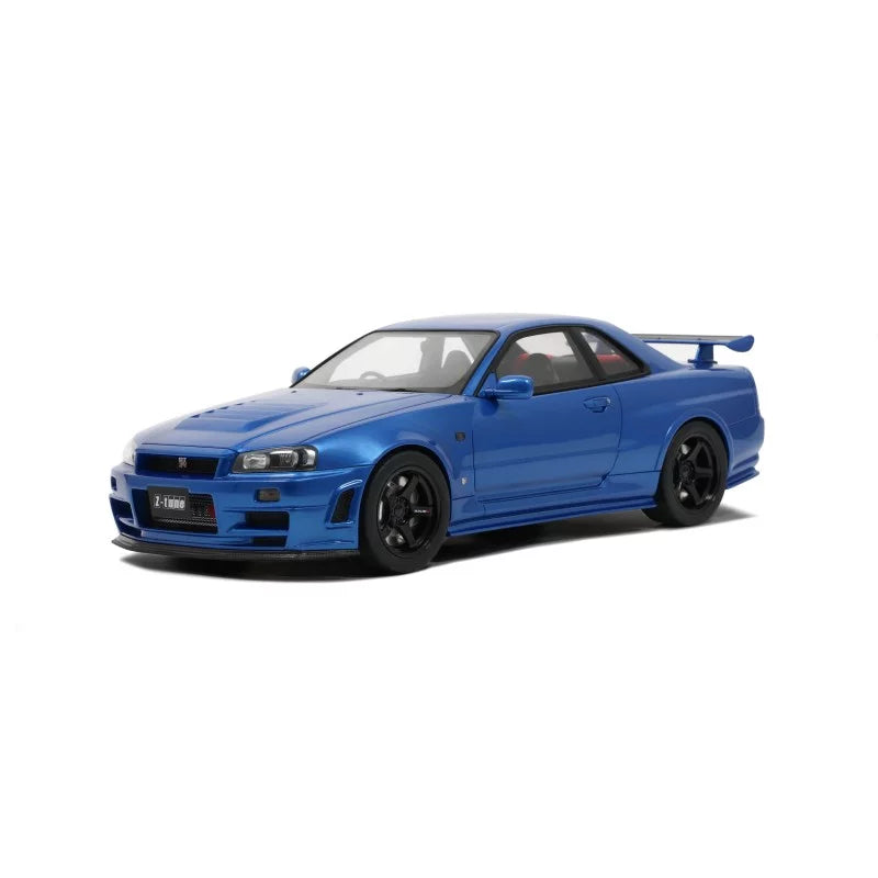 Preorder Ottomobile 1:12 Scale Nissan Skyline R34 Z-Tune 2005 Diecast Model Car in Bayside Blue - Limited Edition Collectible for Car Enthusiasts & Display Showcase - Perfect for Home Office Decor, Gift for Car Lovers, and Model Car Collections