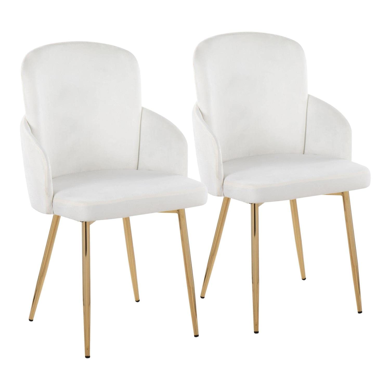 LumiSource Dahlia Upholstered Dining Chairs Set of 2 - Modern Kitchen & Dining Room Chairs for Home, Restaurant, or Office Use