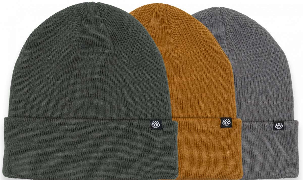 686 Standard Roll Up Beanie 3 Pack - Winter Hats for Men & Women - Warm Knit Skull Caps for Cold Weather - Perfect for Skiing, Snowboarding & Outdoor Activities (2024 Edition)
