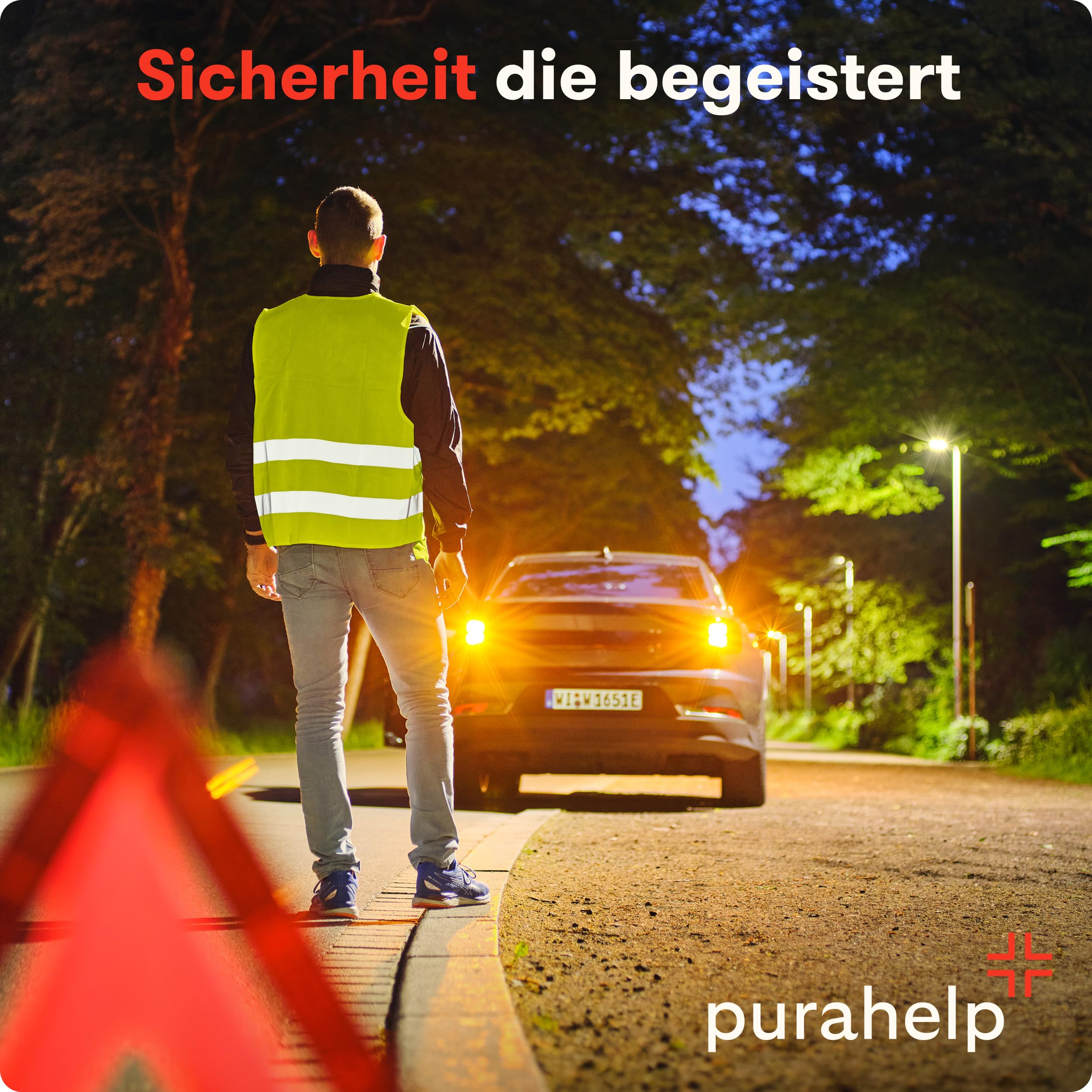 PURAHELP Motorcycle First Aid Kit 2025 - DIN 13167 & StVO Compliant - Includes CPR Face Shield - Compact Mini Emergency Kit for Motorcycle Riders - Perfect for Road Trips, Touring & Adventure Riding