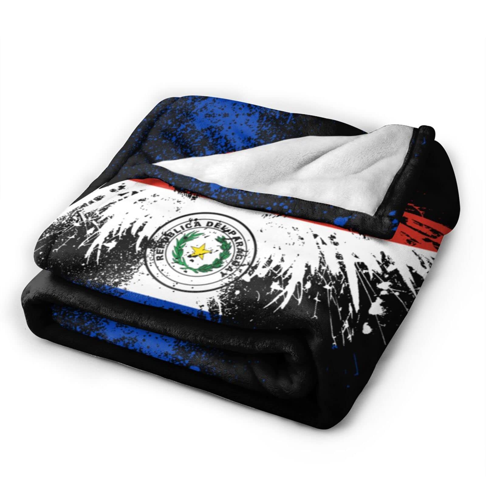 Premium HUFURI Eagle Paraguay Flag Flannel Fleece Throw Blanket - Ultra Soft & Cozy 80