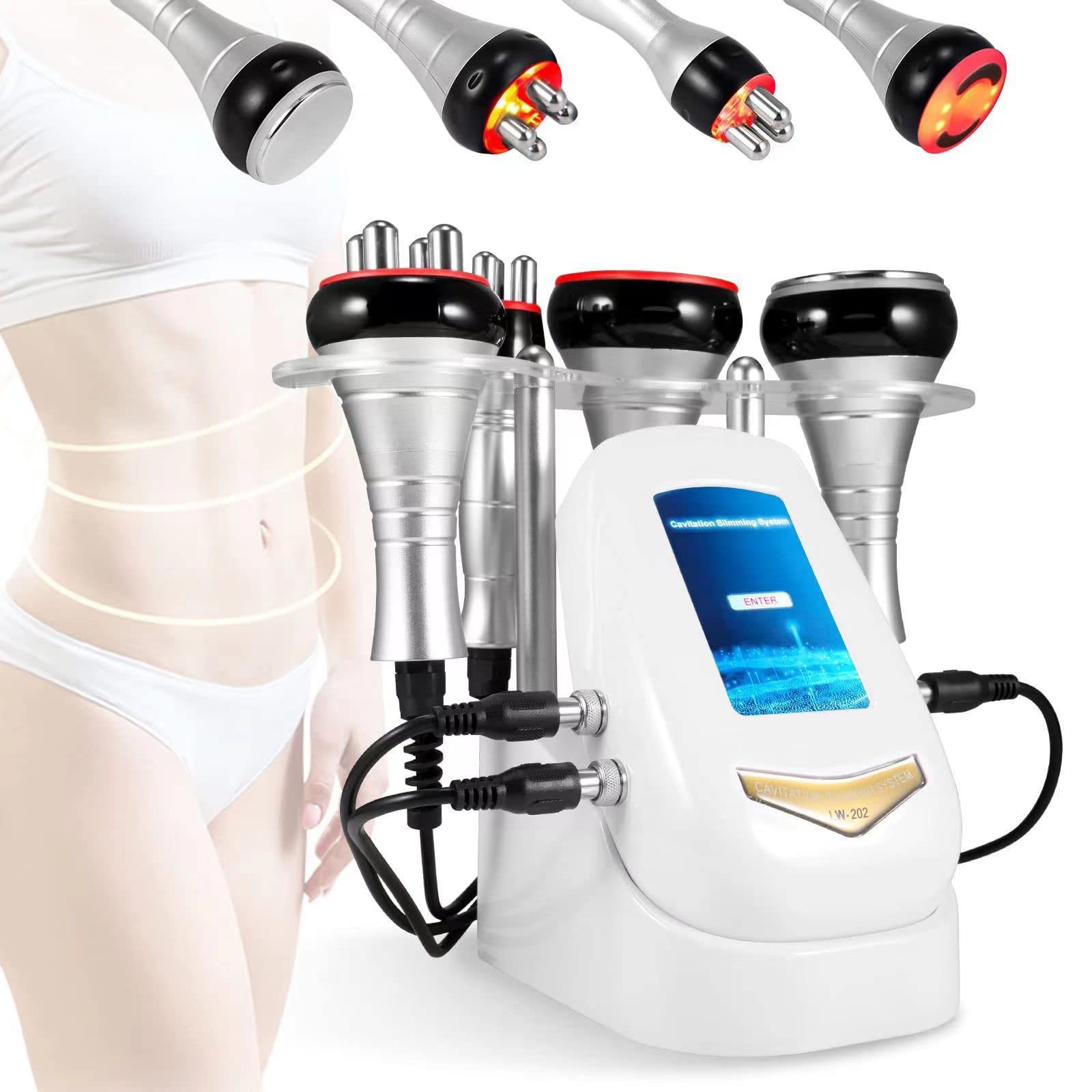 Professional 4-in-1 Cavitation Fat Removal Machine - Ultrasonic Vacuum Body Slimming Device for Cellulite Reduction & Wrinkle Removal - Home Use Beauty Massager for Body Contouring, Weight Loss & Skin Tightening - Perfect for Spa Treatments, Home Beauty Routines & Post-Workout Recovery