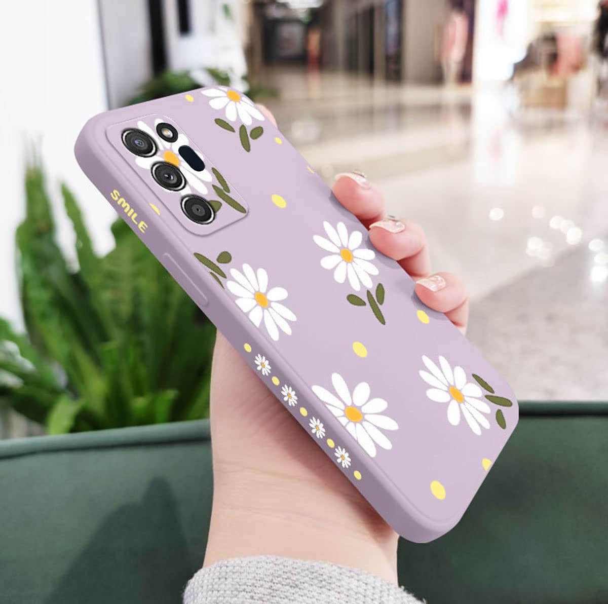 Cute Daisy Pattern Shockproof TPU Bumper Case for Samsung Galaxy Note 20 Ultra 5G (6.9