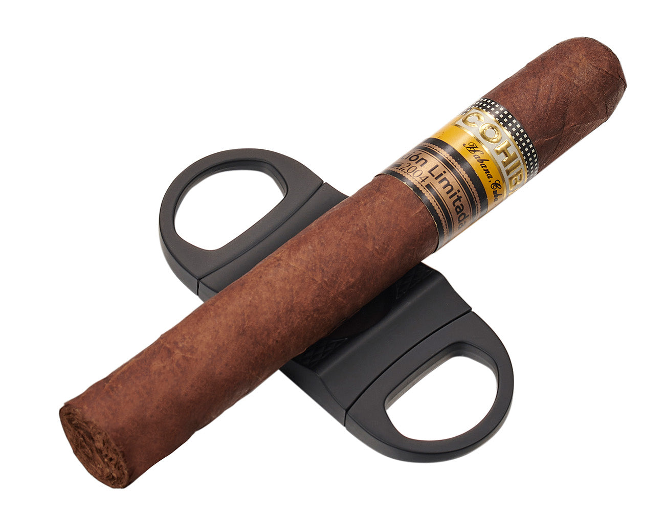 Premium Visol Montana Black Double Guillotine Cigar Cutter - Sharp Stainless Steel Blades for Perfect Cut - Ideal for Cigars, Cigarillos & More - Perfect for Home, Office, Travel & Gifts
