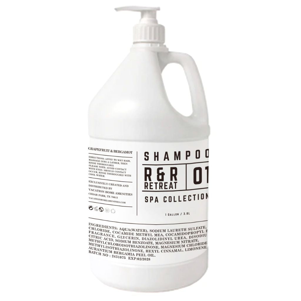 Retreat Grapefruit & Bergamot Shampoo Refill - Natural Hair Care for Daily Use at Home, Spa, or Travel