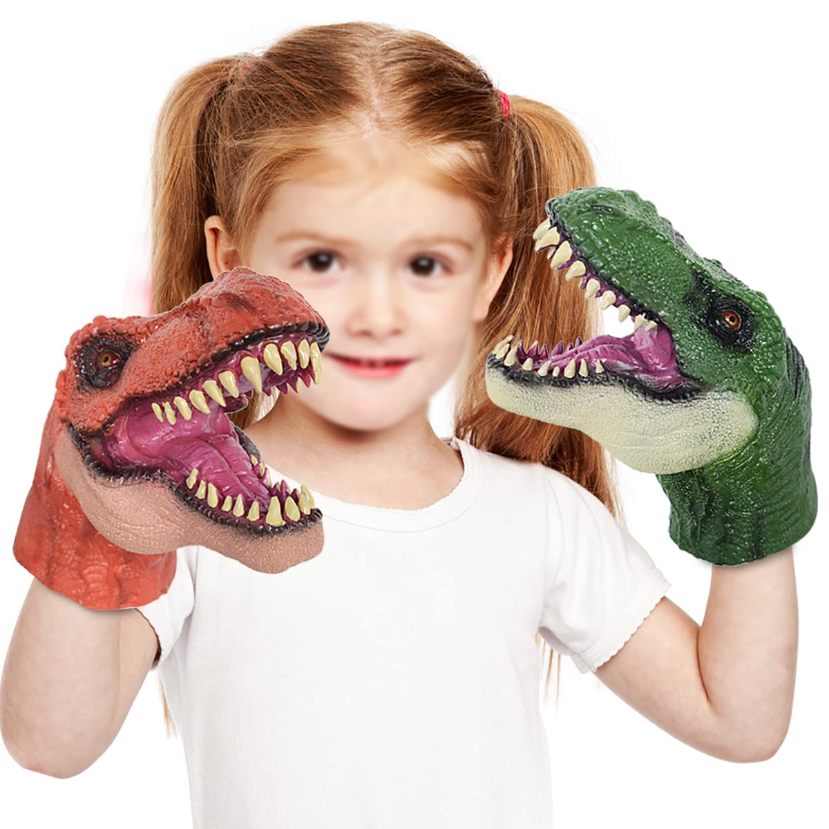 Realistic T-Rex Dinosaur Hand Puppet - Role Play Toy for Kids & Adults - Party & Storytelling Fun
