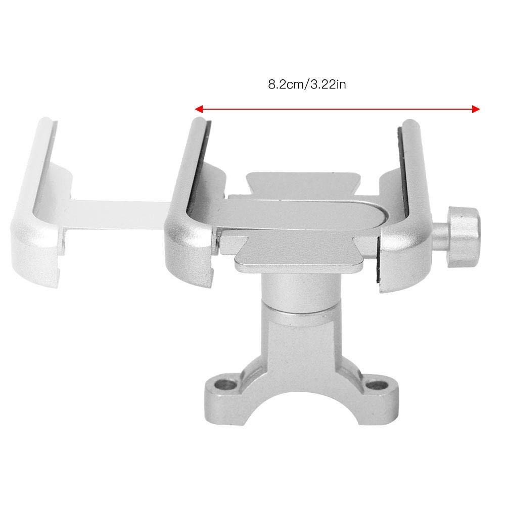Keenso Universal Motorcycle Phone Holder - Aluminum Alloy Handlebar Mount Bracket for Cycling, Riding & Outdoor Adventures (Silver) - Perfect for GPS Navigation & Hands-Free Riding