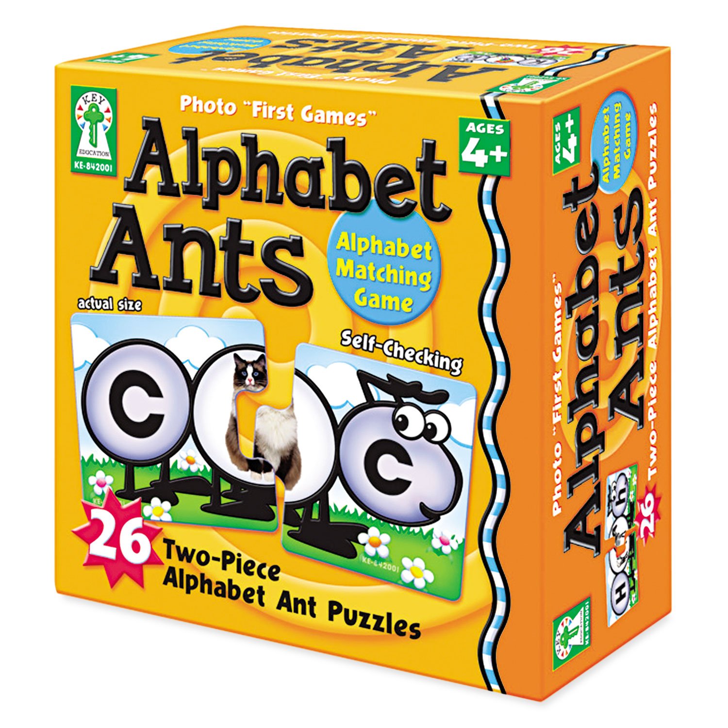 Carson-Dellosa 842001 Alphabet Ants Photo First Games - 52 Piece Educational Learning Set for Kids | Preschool ABC Letter Recognition, Early Childhood Classroom & Homeschool Learning Activities