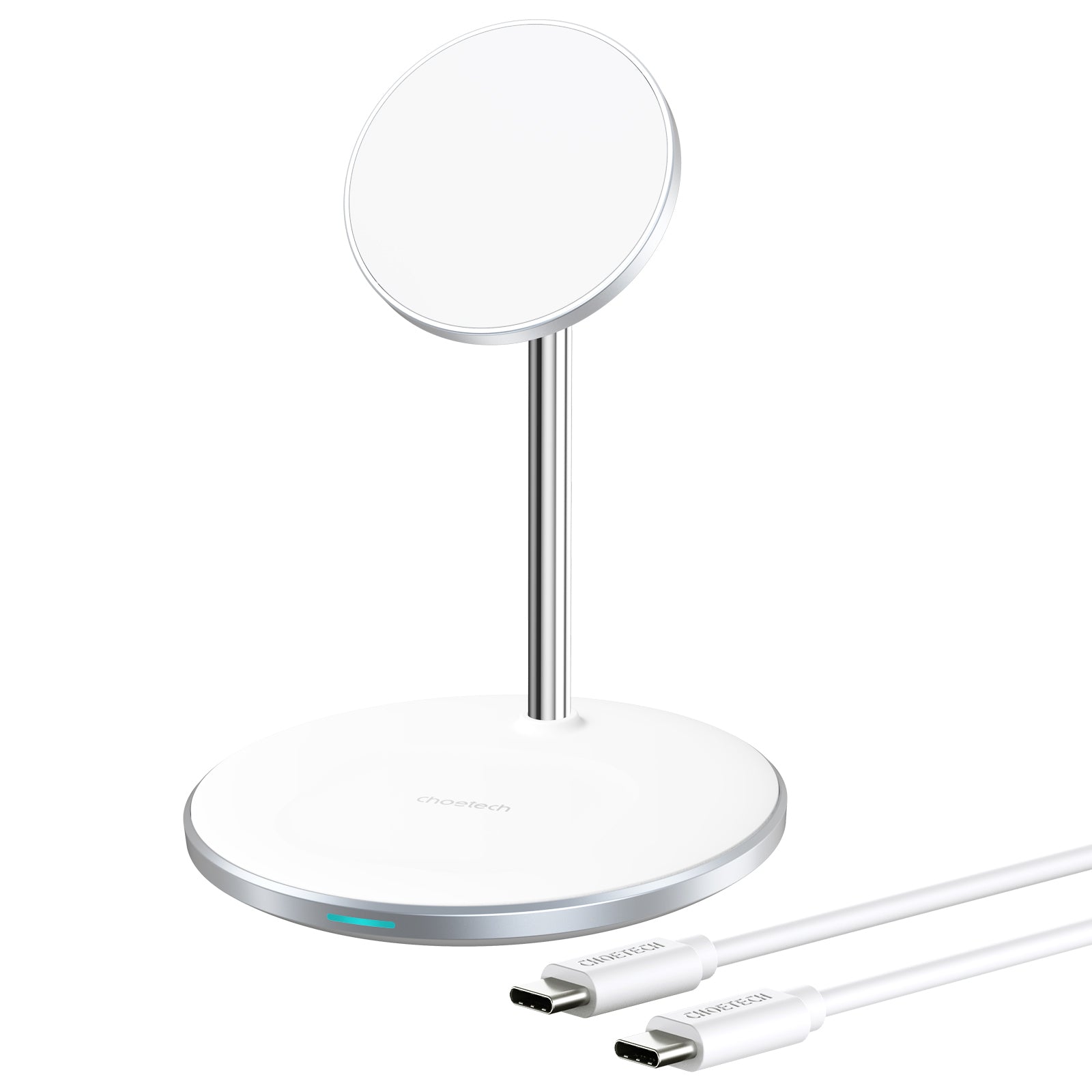 2 in 1 Magnetic Wireless Charger - 15W Fast Charging, Triple Port for iPhone 14/13/12/11/X, Perfect for Home, Office & Travel