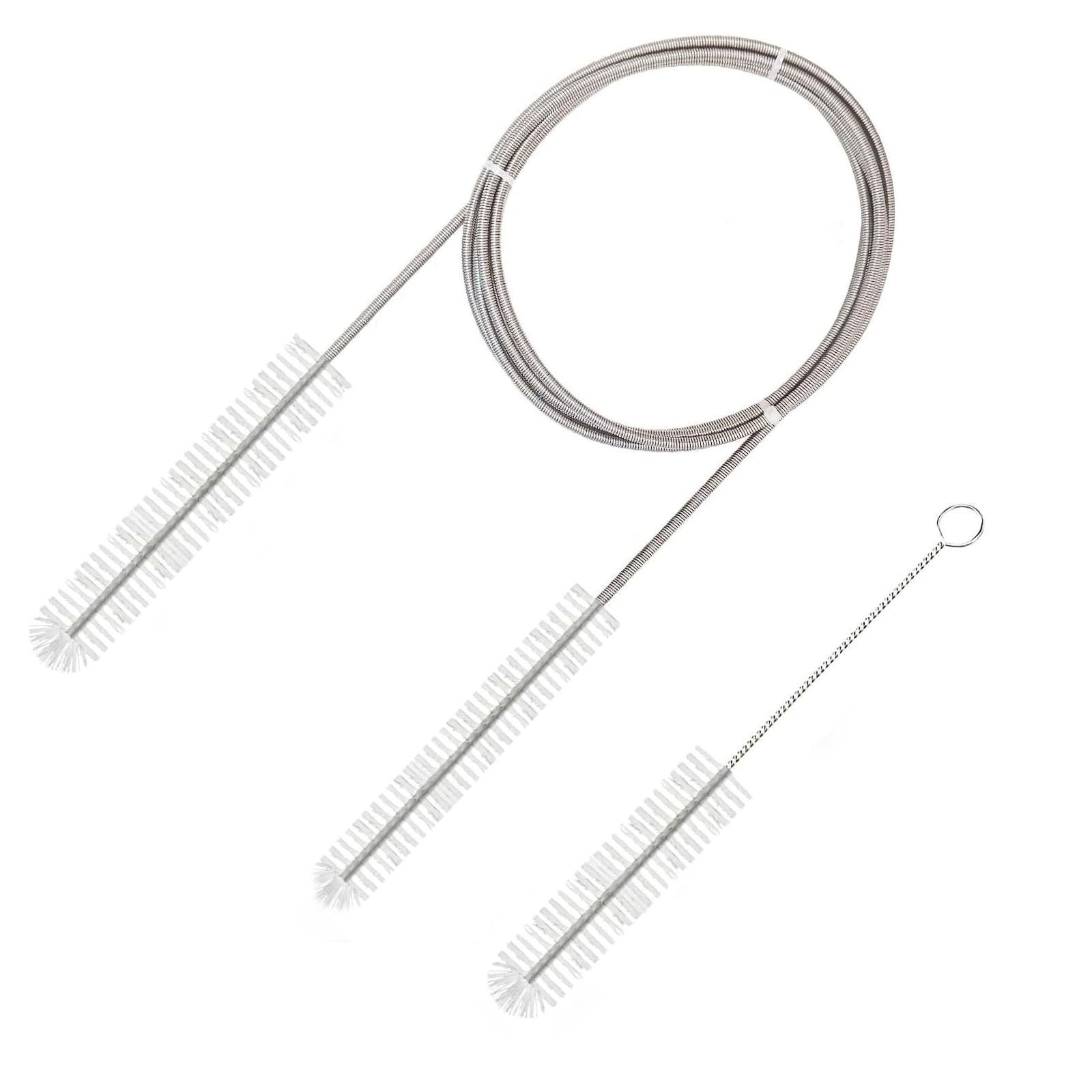 Stainless Steel CPAP Tube and Mask Cleaning Brush with Wire Bristles - Universal Flexible Hose Cleaner for Standard Tubing Kits (White) - Perfect for CPAP Machine Maintenance and Sleep Apnea Therapy Equipment Care