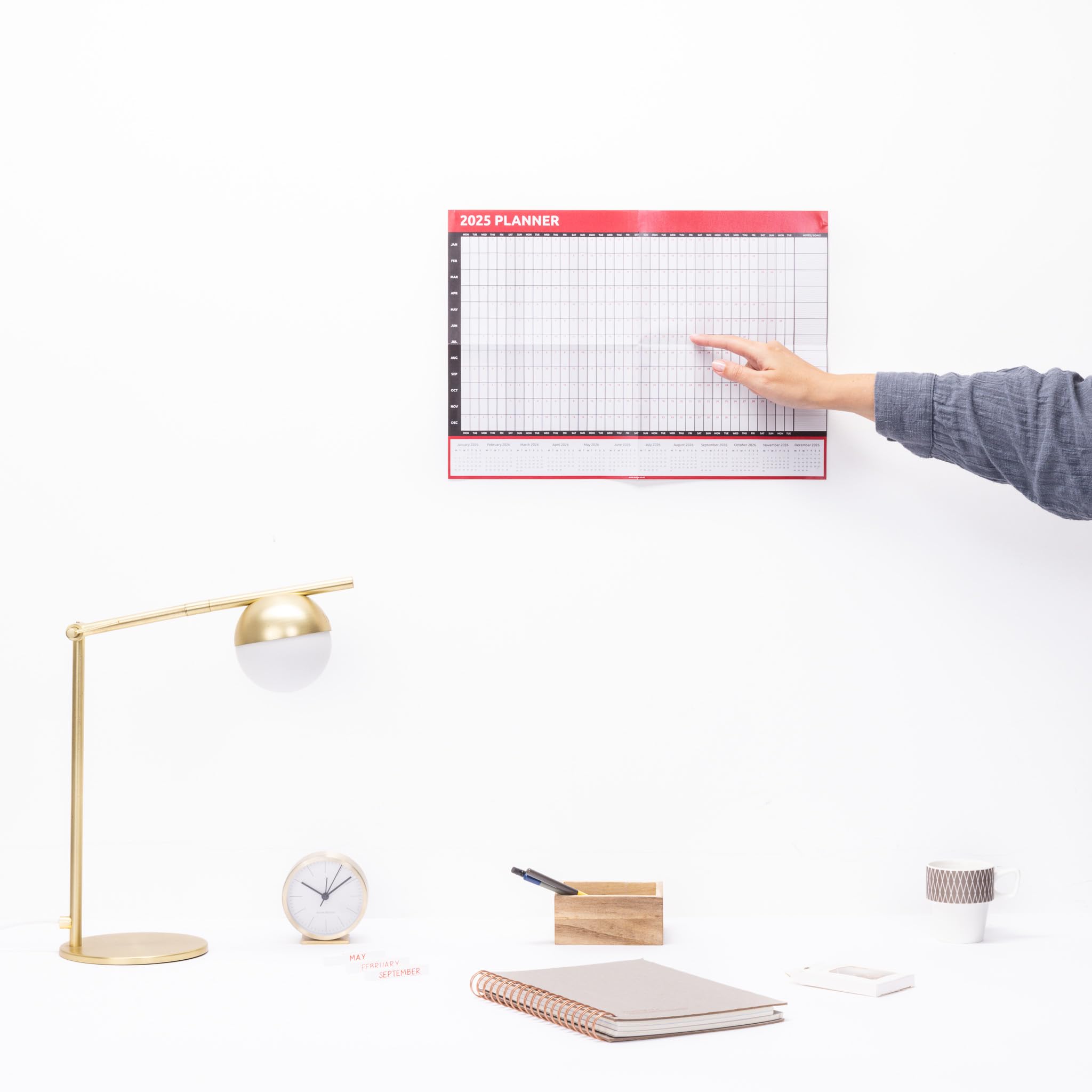 Evelay 2025 Wall Calendar Planner - A3 Size (42.0 x 29.7cm) | Full Year at a Glance | Perfect for Home, Office, Work & School Organization | Great for Planning, Scheduling & Time Management