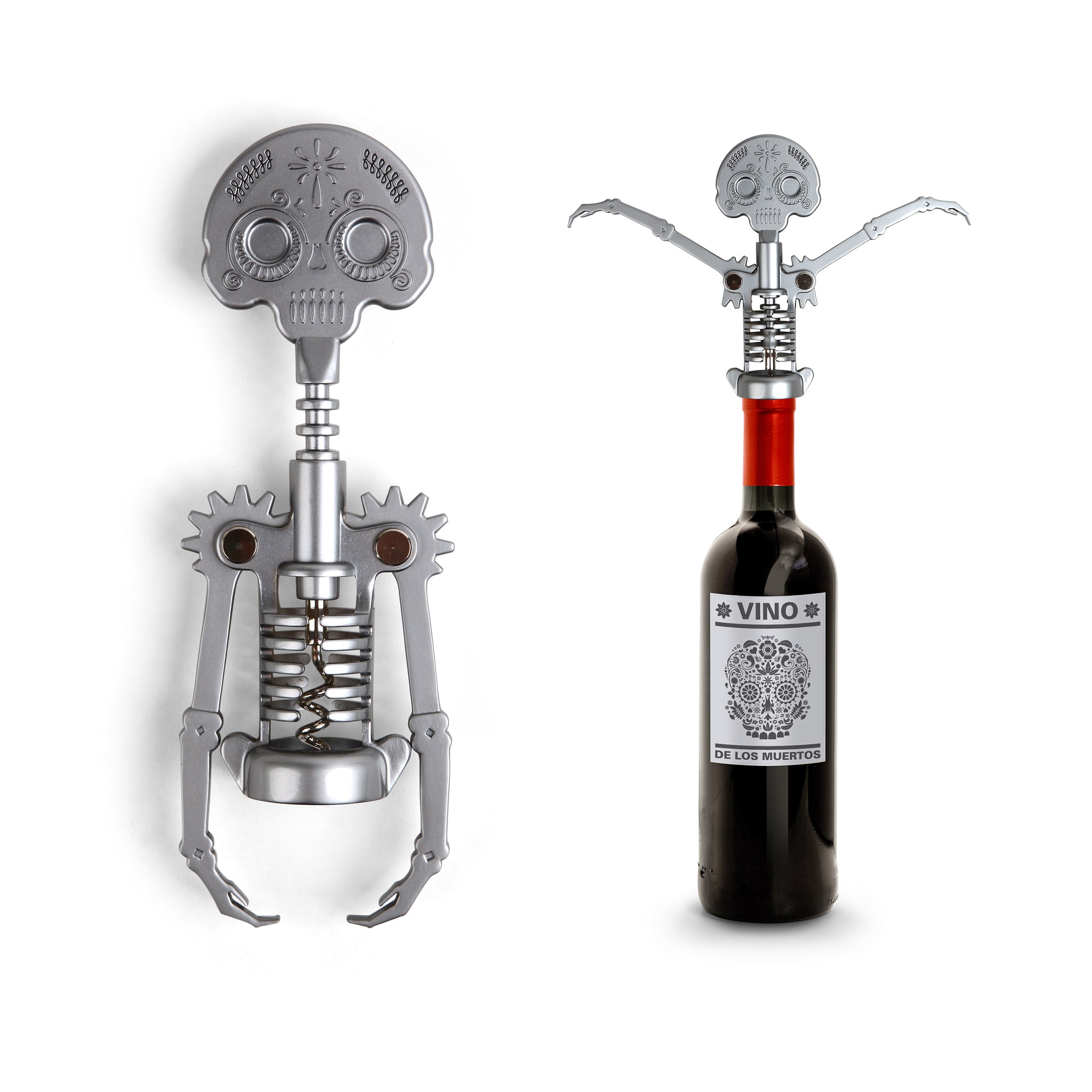 Day of the Dead Corkscrew - Unique Mexican-Themed Wine Opener for Halloween & Dia de los Muertos Celebrations
