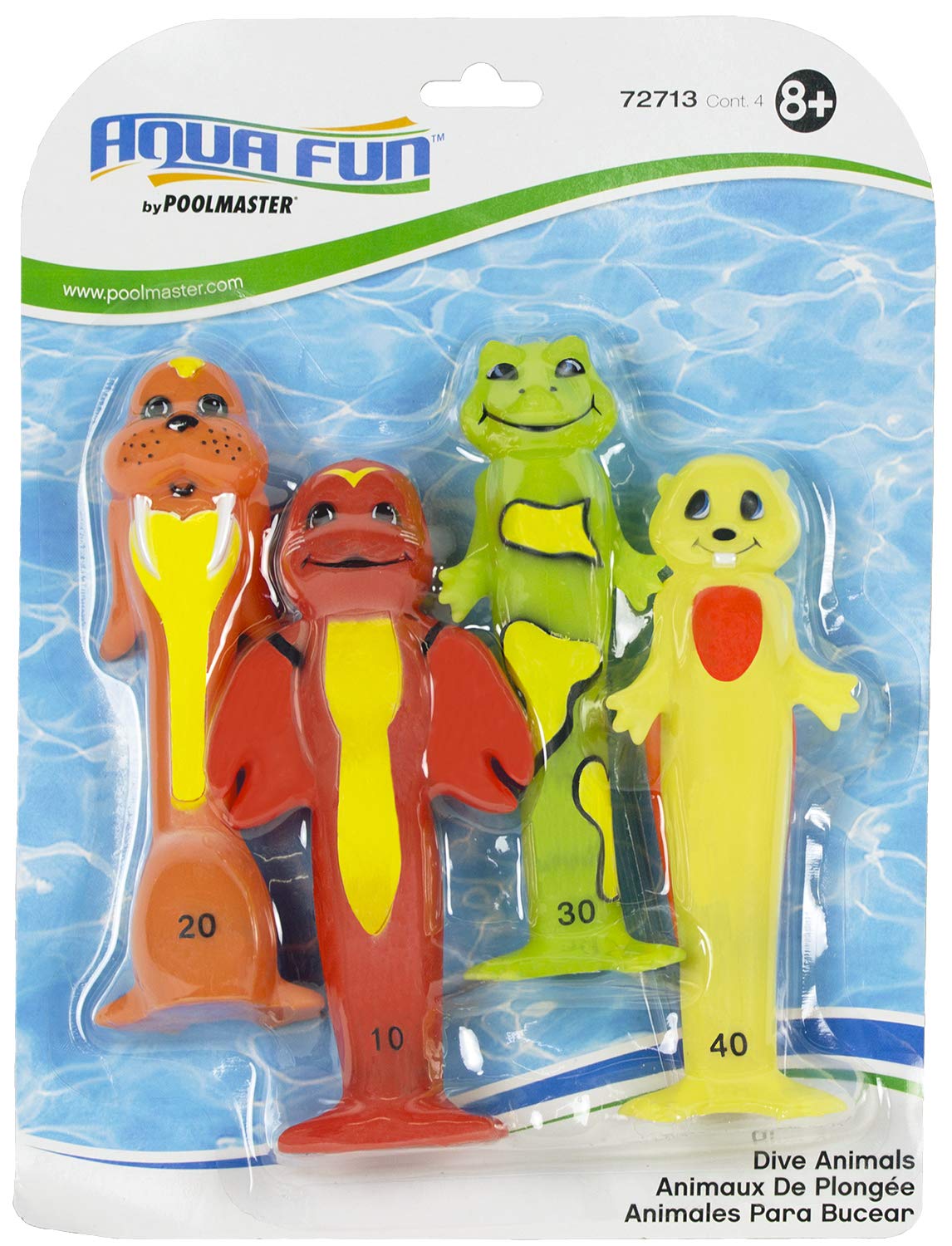 Poolmaster Soft Funny Animal Diving Sticks for Kids - Colorful Swimming Pool Toys for Underwater Games & Summer Fun (Set of 6) - Perfect for Backyard Pools, Beach Parties & Swim Training