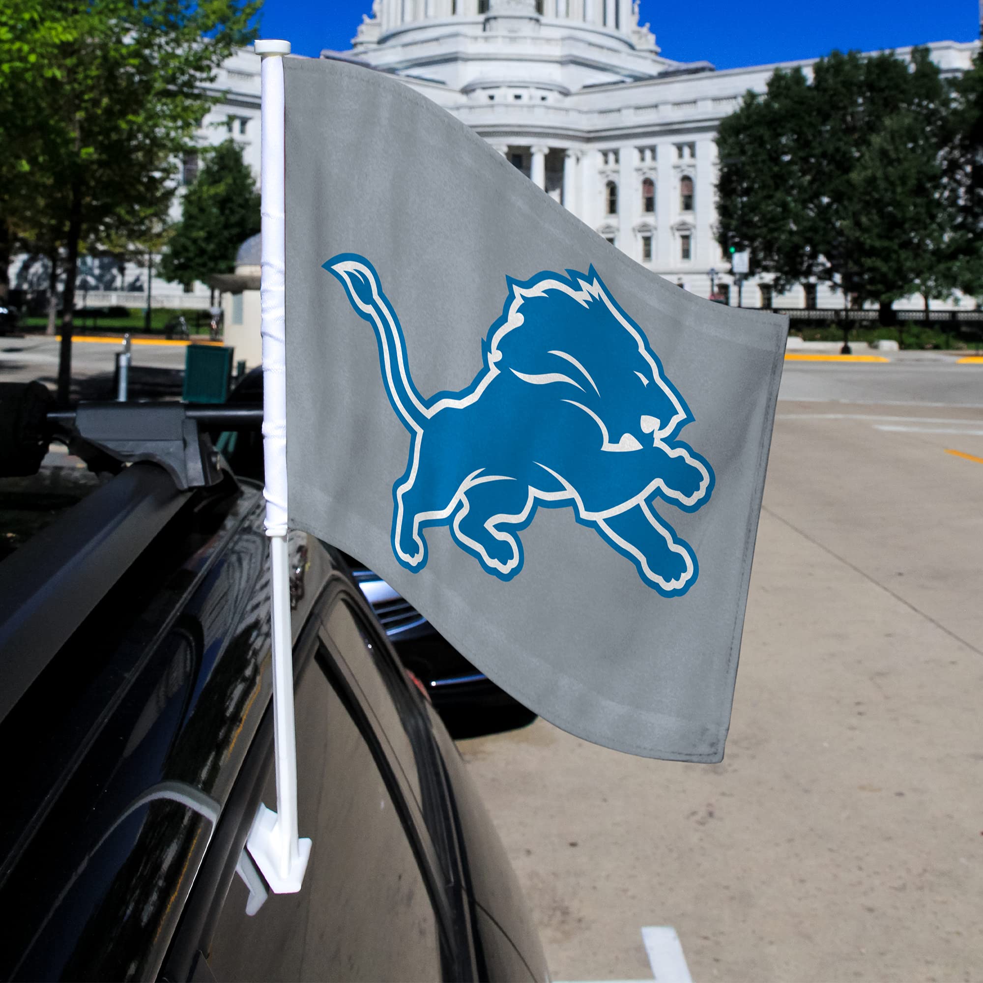 NFL Car Flag Double Sided - Officially Licensed Team Logo - Durable Polyester Car Accessory for Game Day, Tailgating & Road Trips