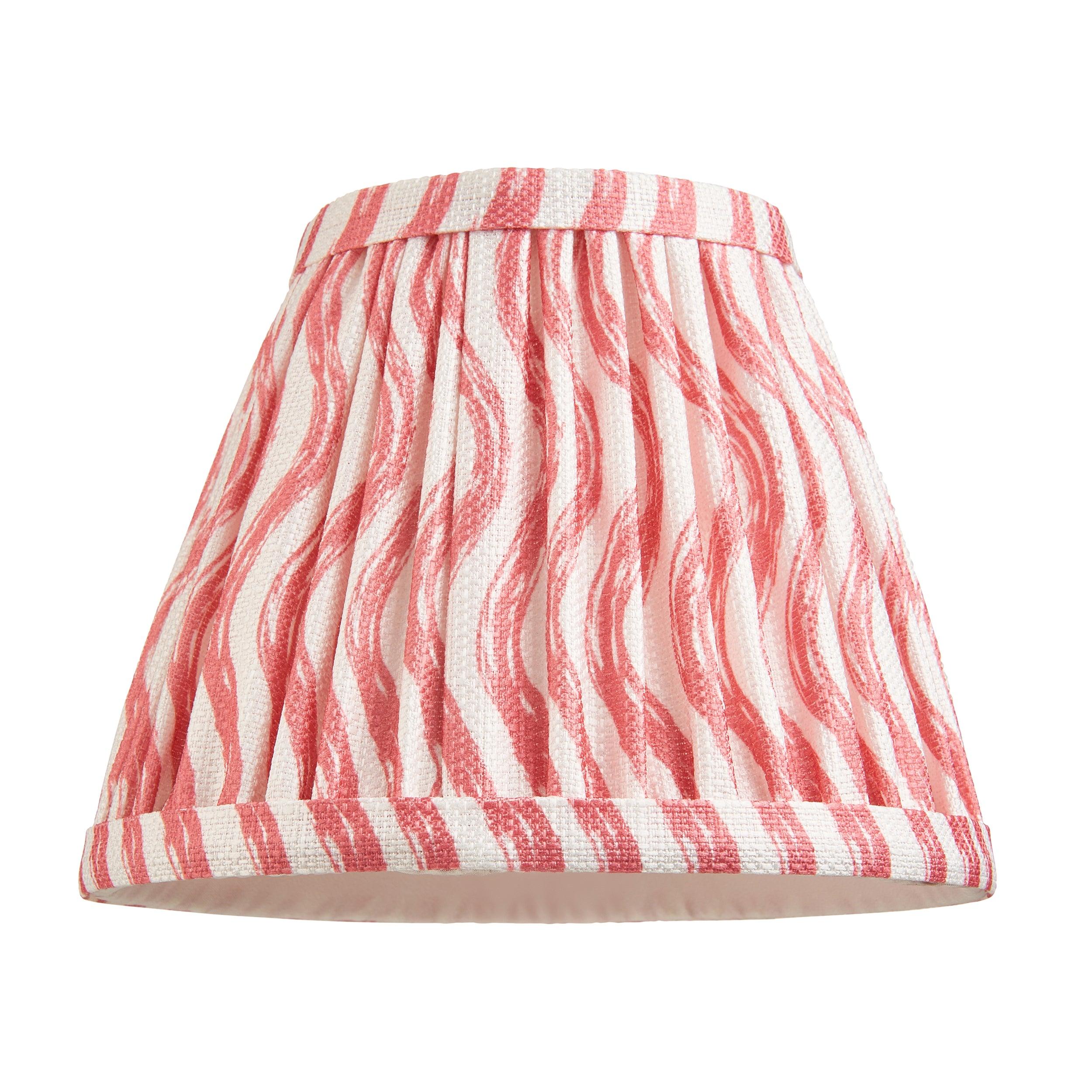 Chester Brass Wall Light with Pink Ripple 16cm Shade - Elegant Vintage Sconce for Bedroom, Hallway & Living Room Lighting