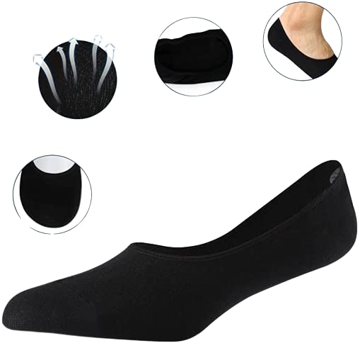 Premium Men's No-Show Socks 10-Pack - Ultra Thin Low Cut Invisible Liner Socks for Loafers & Dress Shoes - Breathable Cotton Blend for All-Day Comfort - Ideal for Work, Travel & Formal Occasions