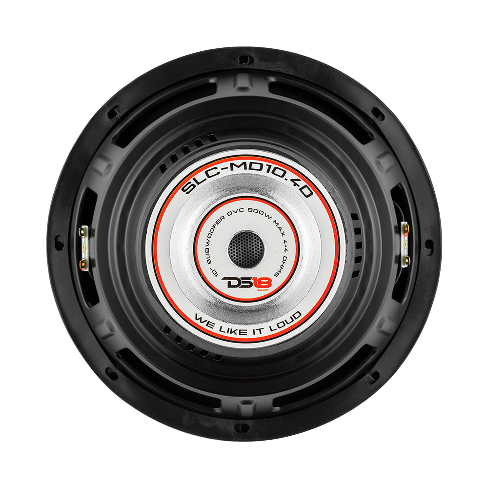 DS18 SLC MD10.4D 10-Inch 800W 4 Ohm DVC Car Audio Subwoofer - High Performance Bass for Trucks, SUVs & Custom Car Audio Systems