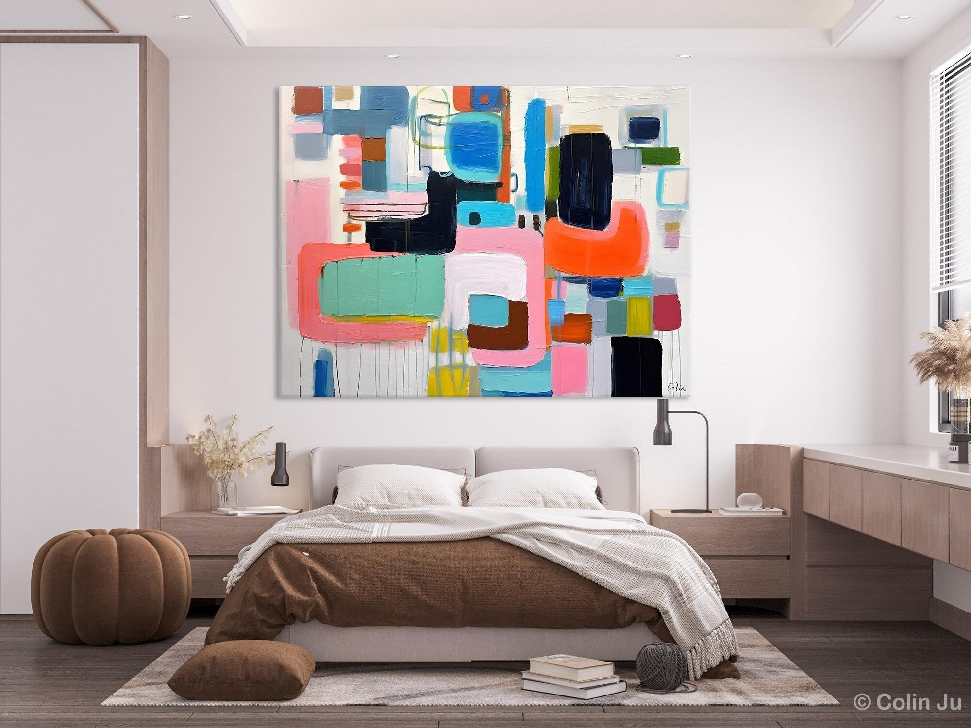 Contemporary Acrylic Paintings for Living Room - Extra Large Modern Wall Art Canvas - Original Abstract Impasto Artwork - Perfect for Home Decor & Office Wall Decorations