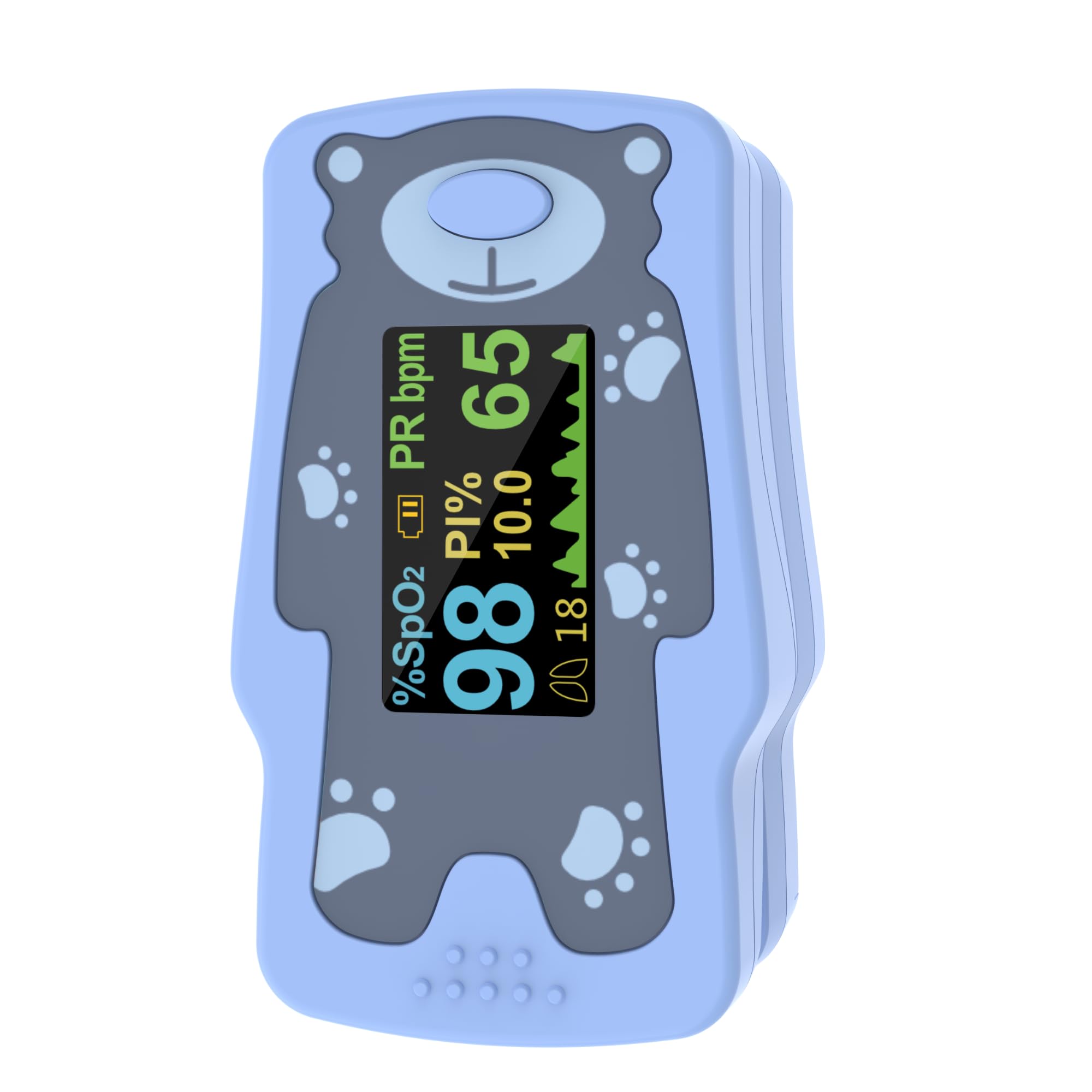 New Version Kids Pulse Oximeter Fingertip - Accurate Blood Oxygen Saturation Monitor for Children, Portable Pediatric Oxygen Meter with OLED Display & 2AAA Batteries - Ideal for Home Use, Sports, and Travel